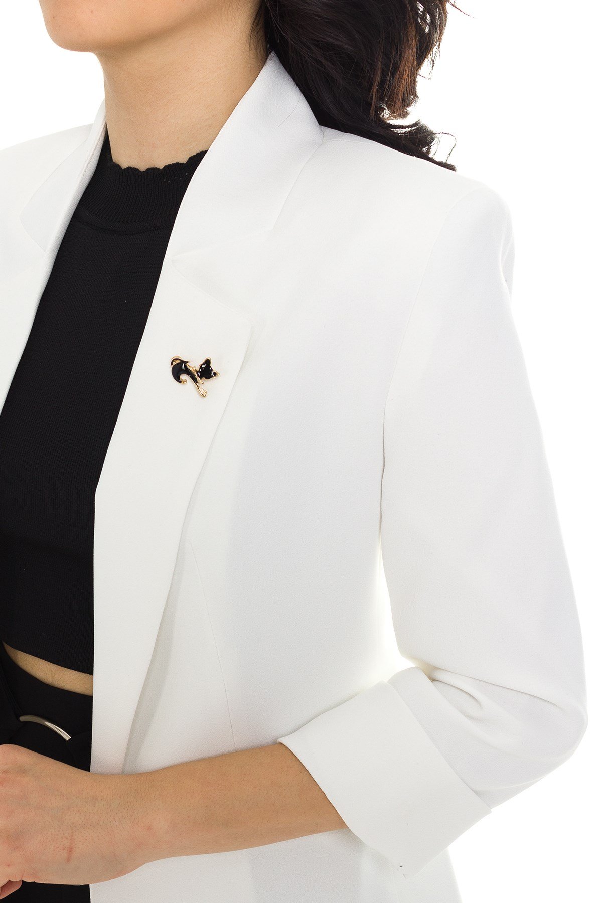 90179 KEDİ BROŞLU CEKET