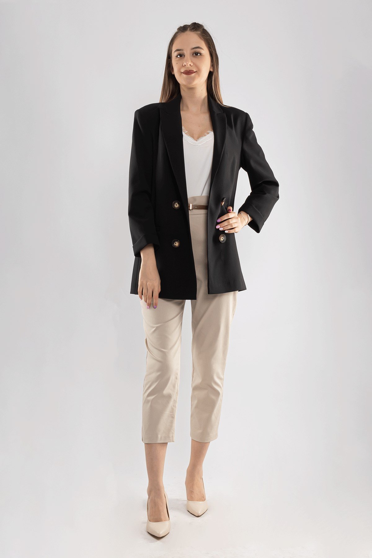 90491 4 Düğme Blazer Ceket