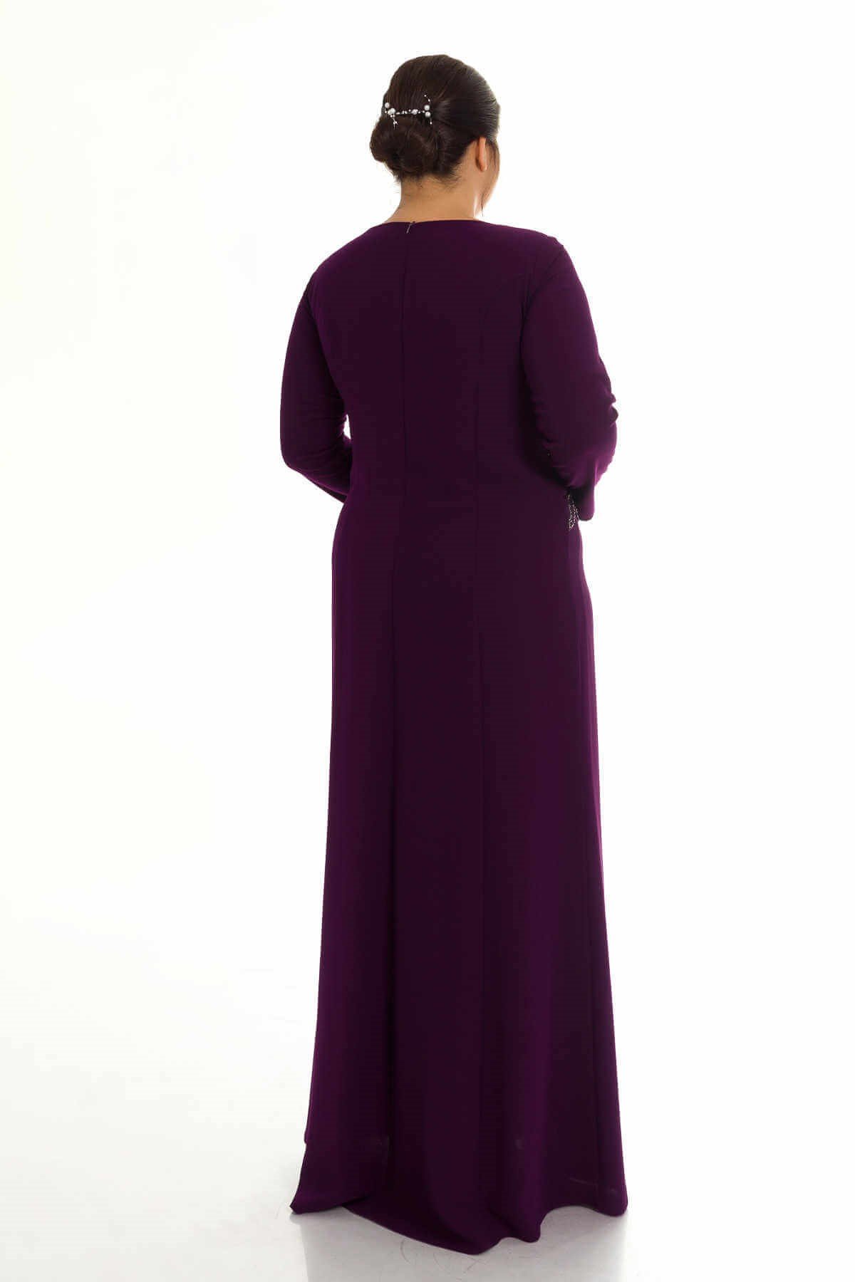 9144 BB ÖNÜ NAKIŞ VE PUL İŞL.KREP ABİYE ELBİSE