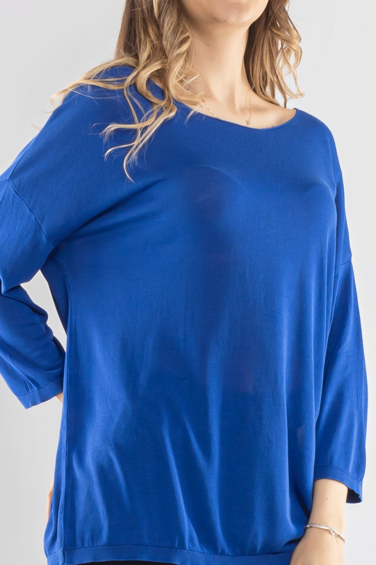 928 Bisiklet Yaka Truvakar Kol İnce Triko Bluz