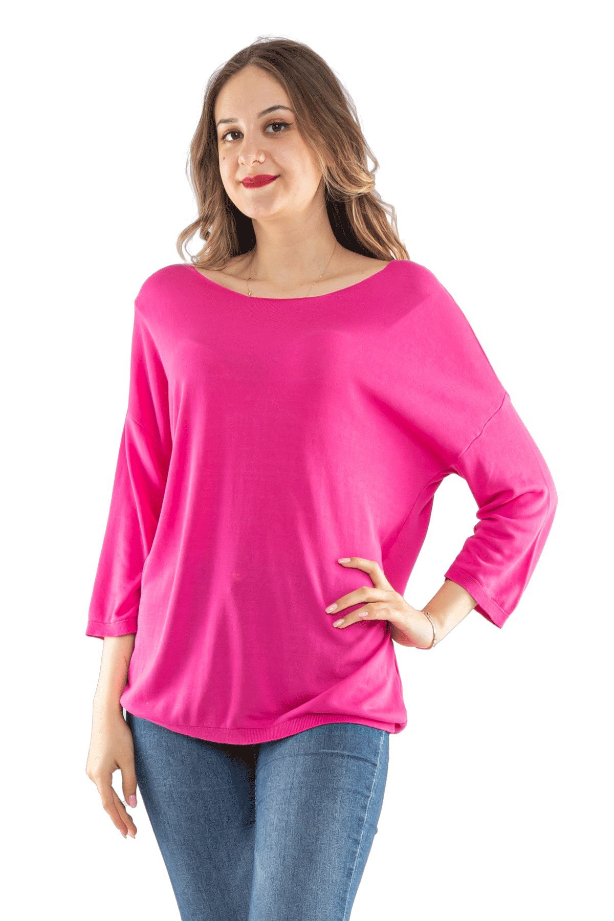 928 Bisiklet Yaka Truvakar Kol İnce Triko Bluz