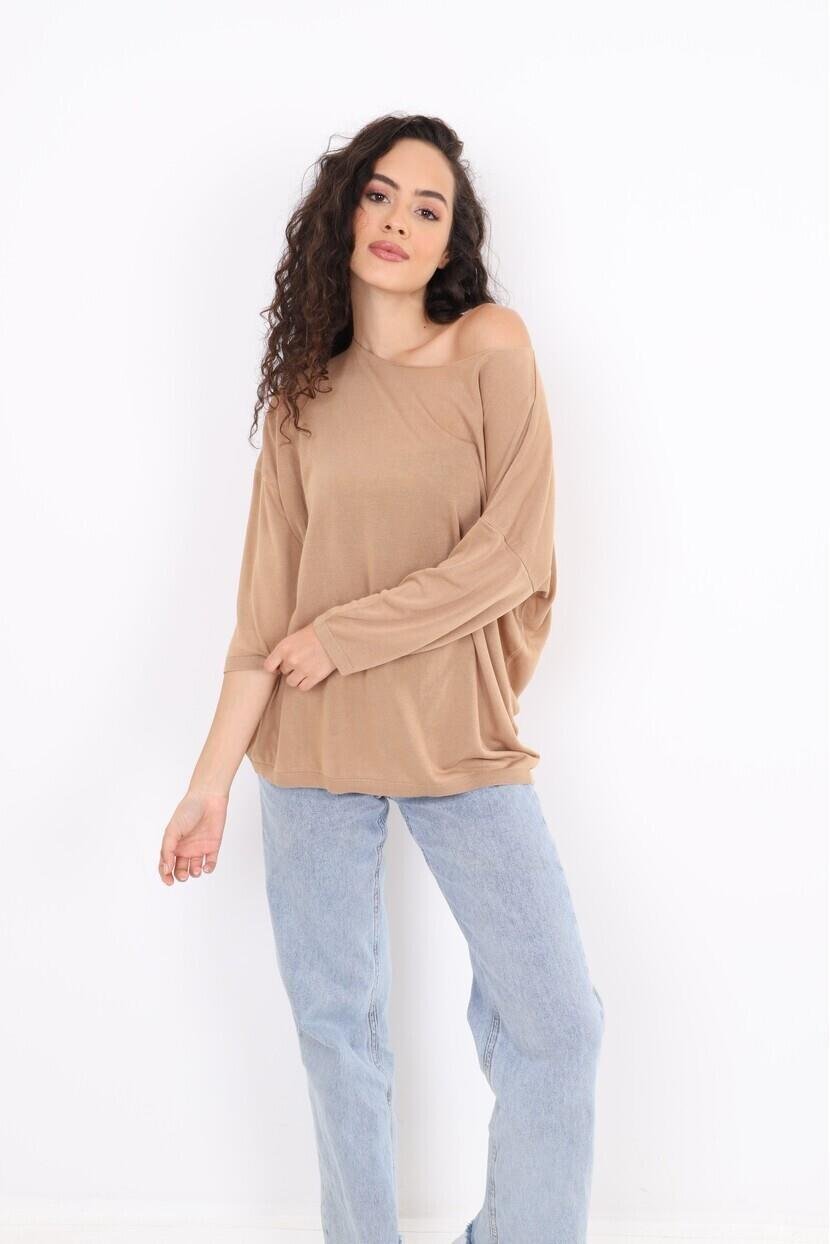 928 Bisiklet Yaka Truvakar Kol İnce Triko Bluz