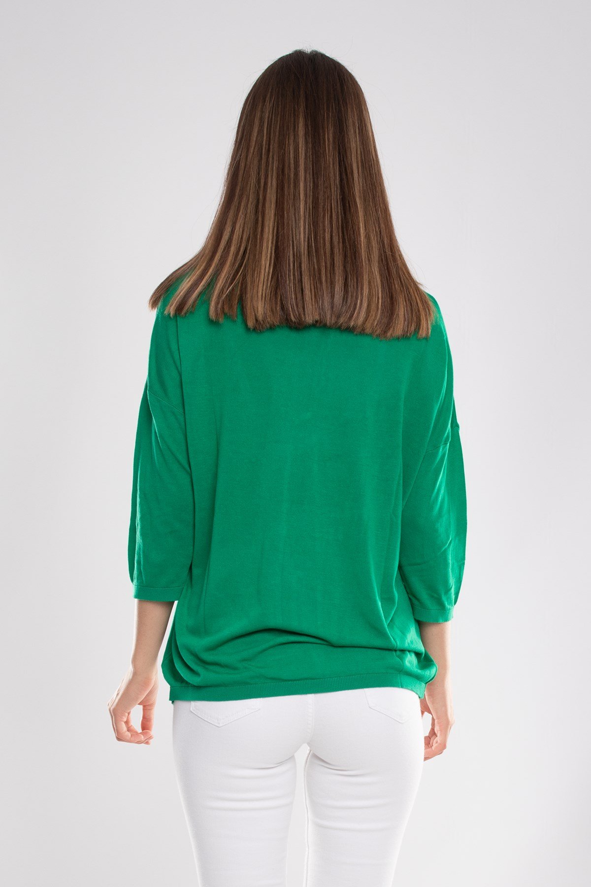 928 Bisiklet Yaka Truvakar Kol İnce Triko Bluz