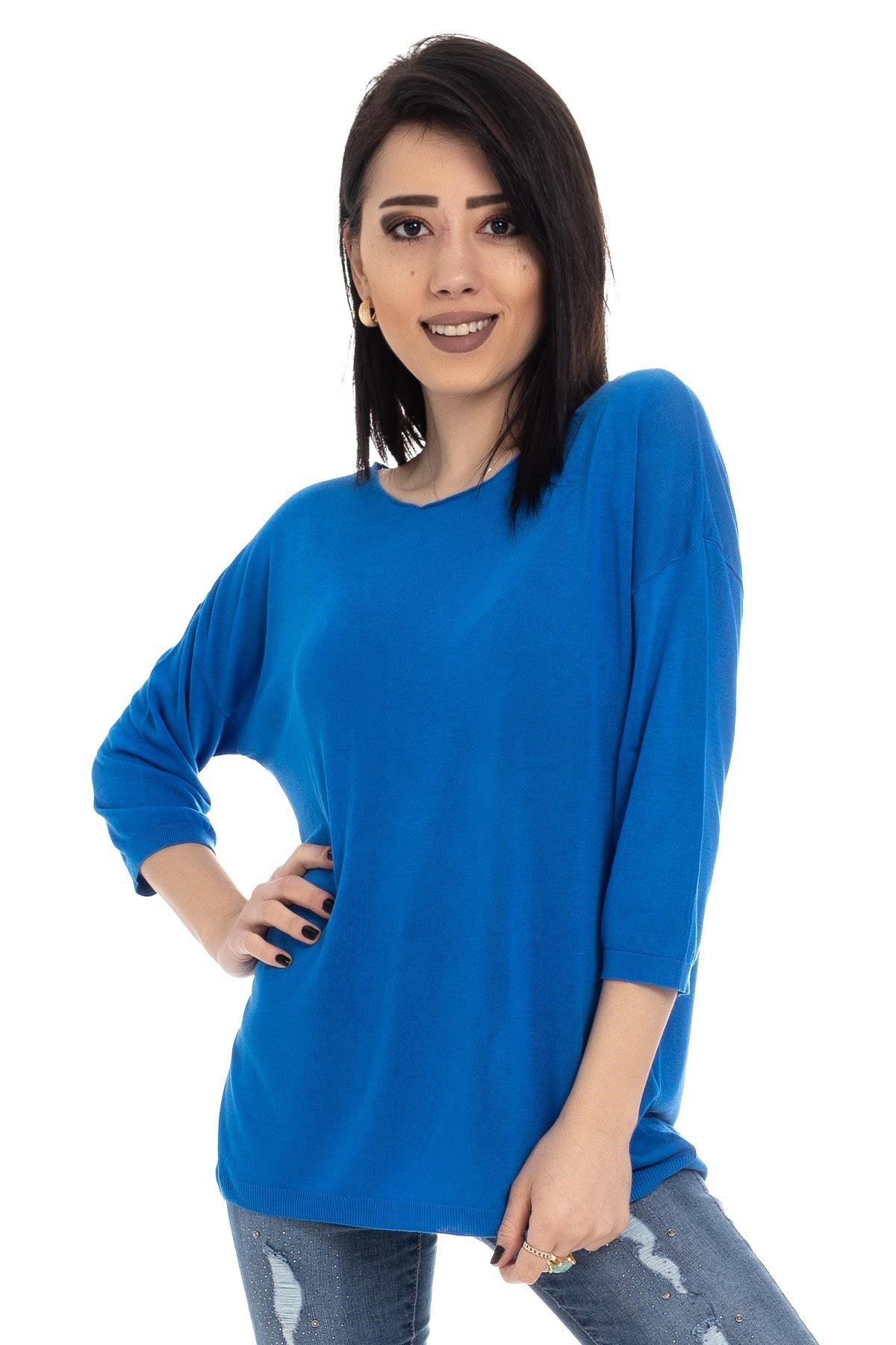 928 KB Bis.Yaka Truv.Kol İnce Triko Bluz