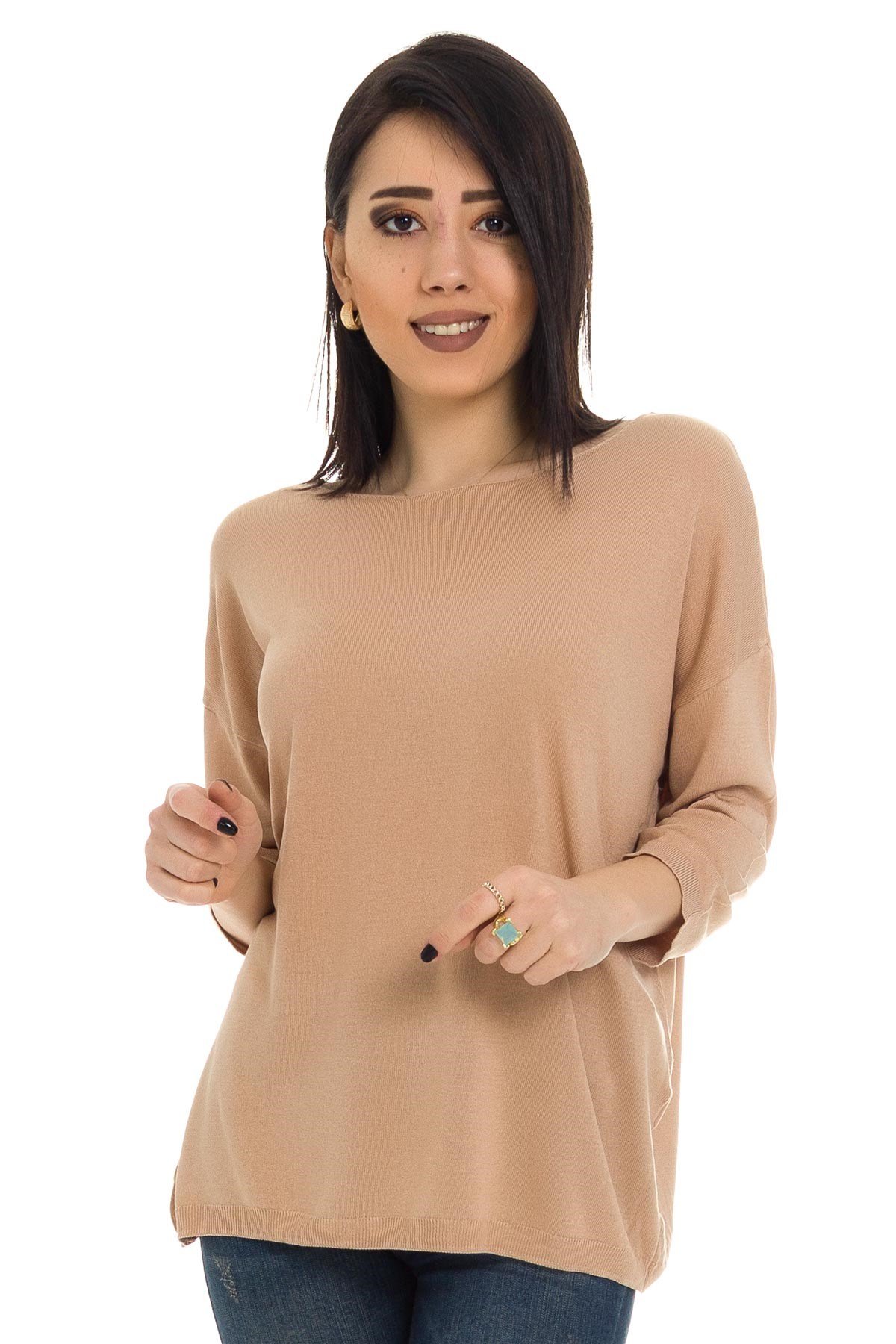 928 KB Bis.Yaka Truv.Kol İnce Triko Bluz