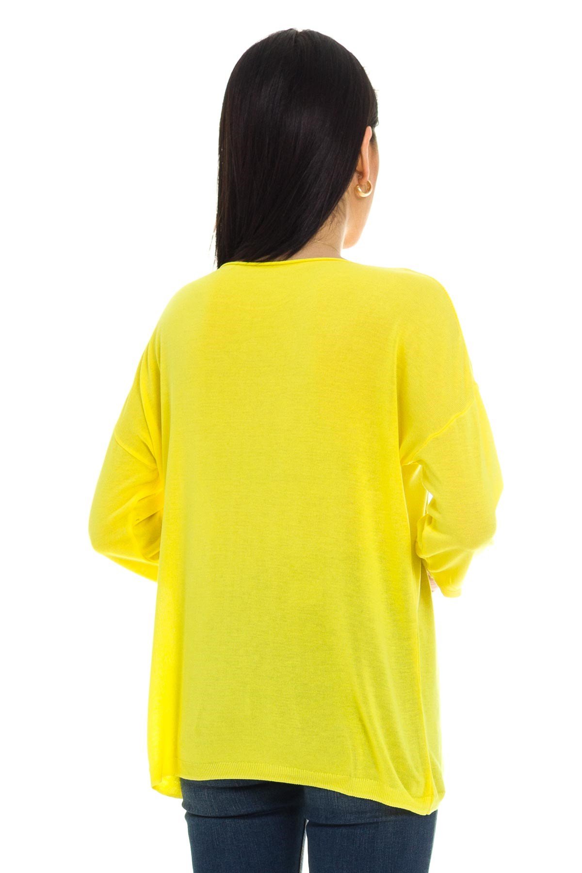 928 KB Bis.Yaka Truv.Kol İnce Triko Bluz