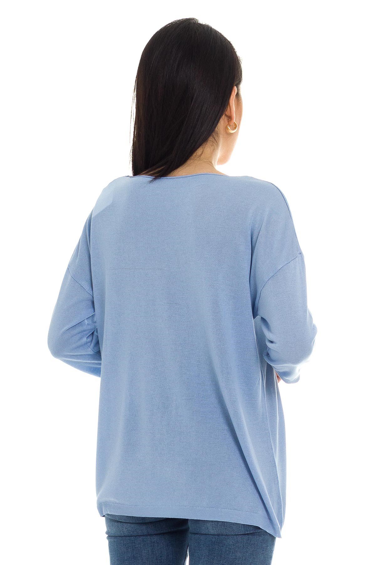 928 KB Bis.Yaka Truv.Kol İnce Triko Bluz