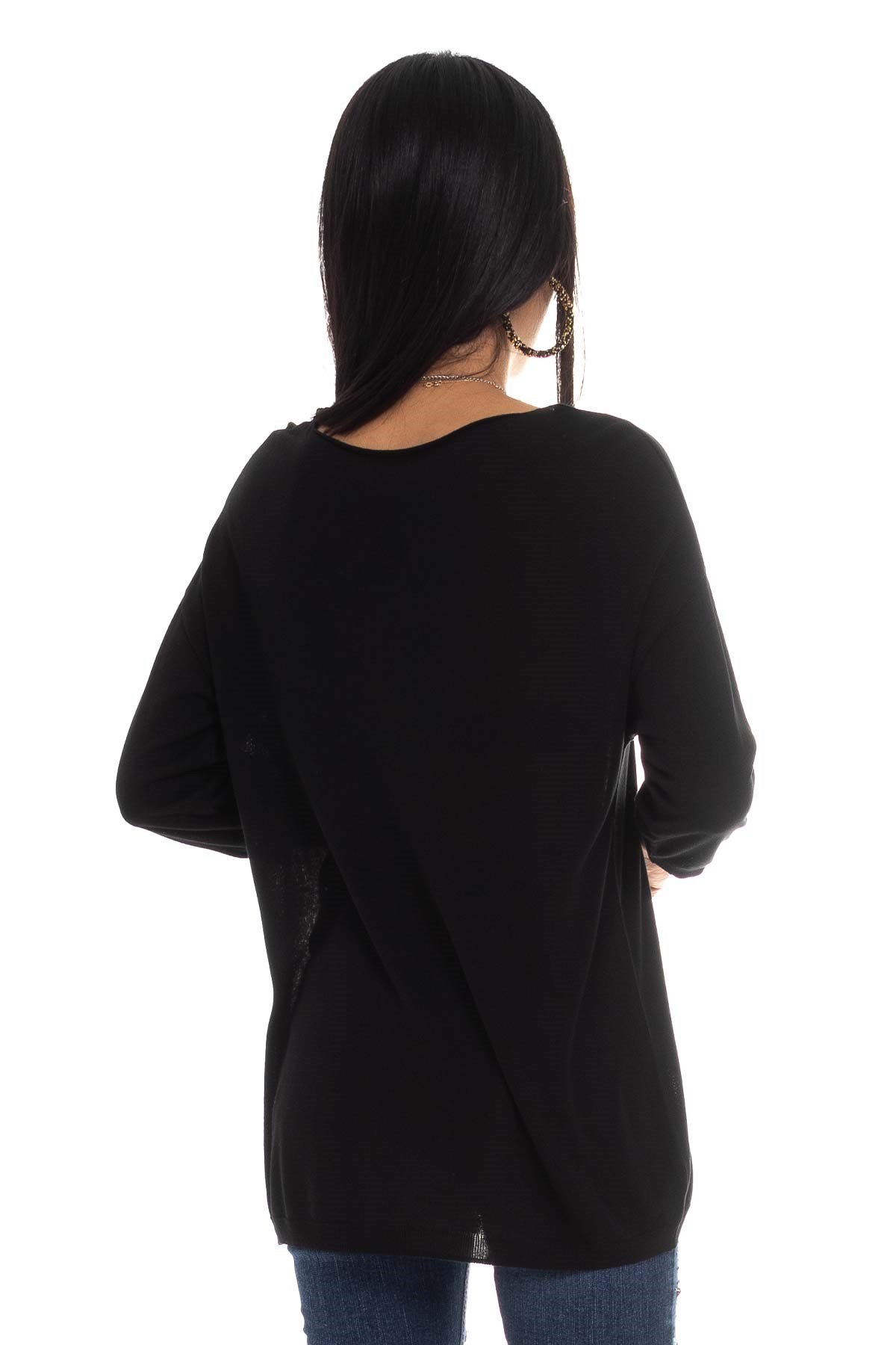 928 KB Bis.Yaka Truv.Kol İnce Triko Bluz