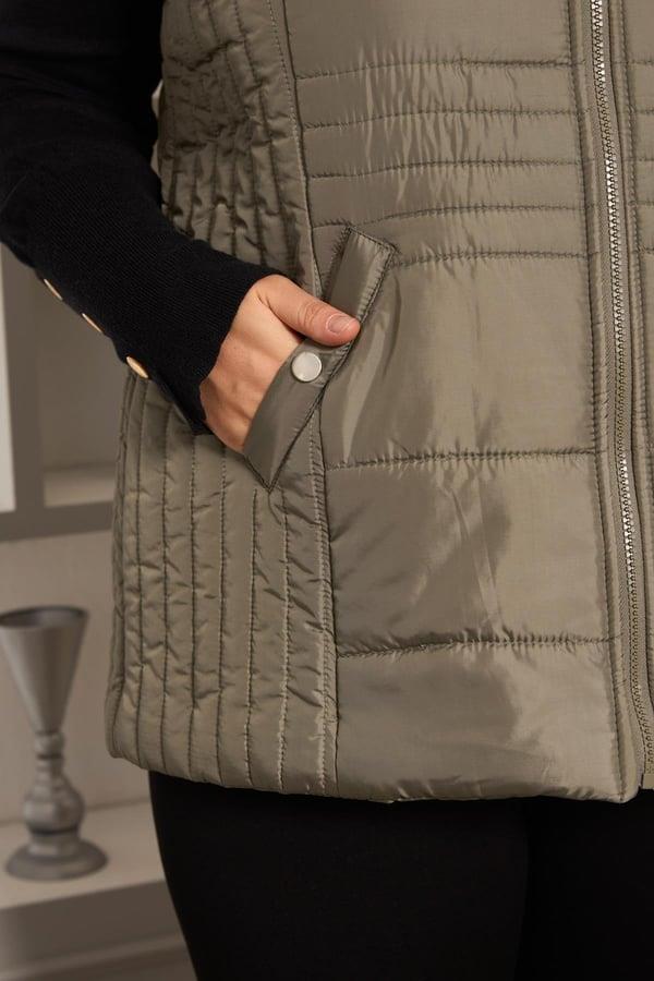 9844 Büyük Beden Cep Çıtçıtlı Şişme Yelek