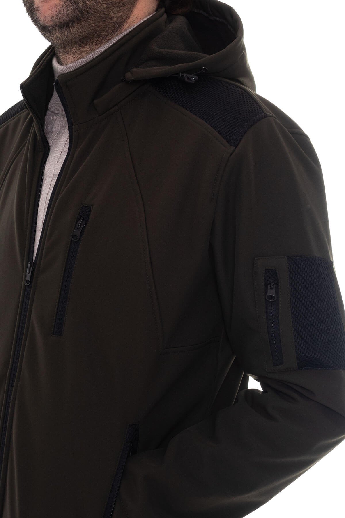 99286-231 Soft Shell RGfit Dalgıç Kumaş Kapşonlu Kaban