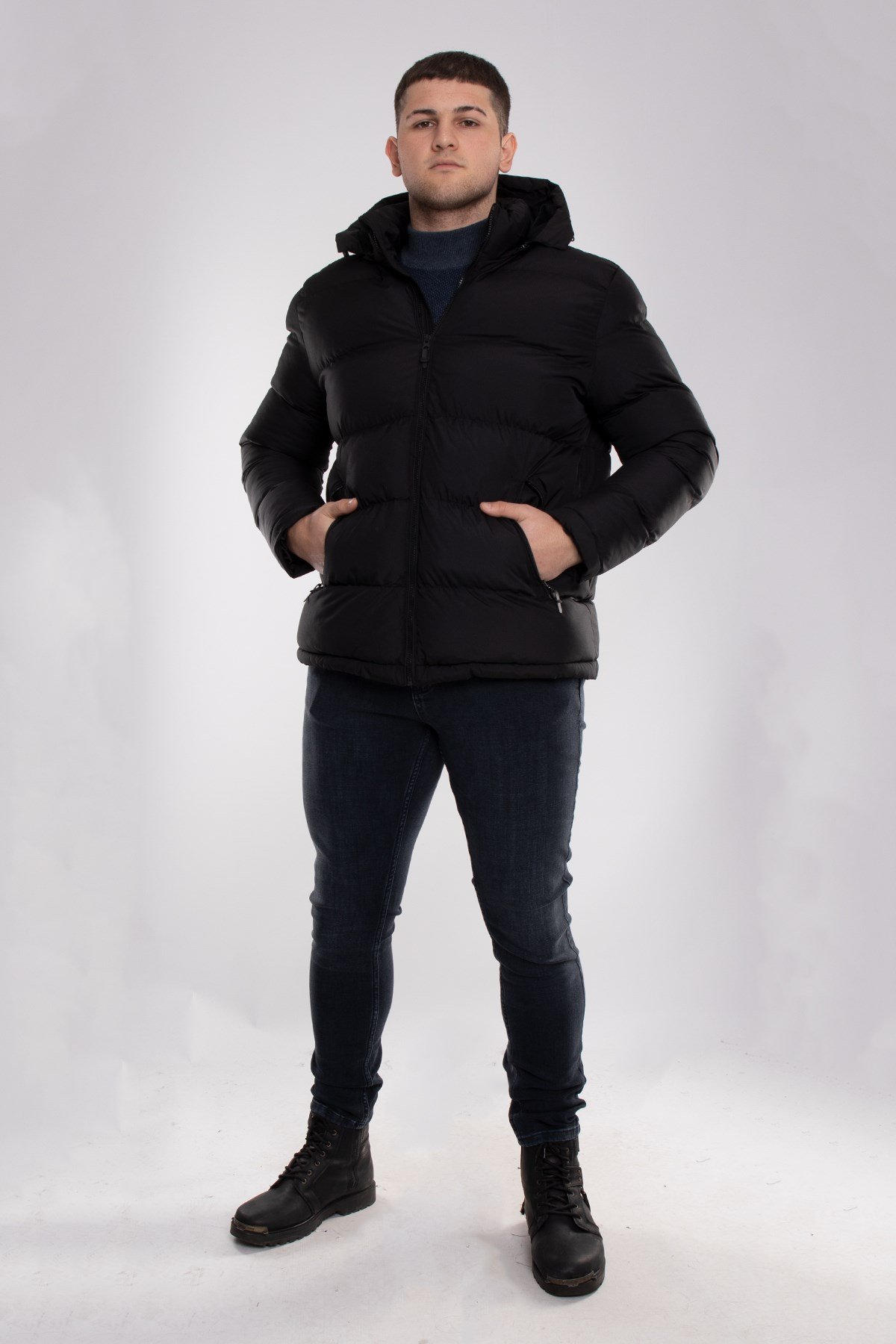 99424-304 Regular Fit  Kapşonlu Erkek Şişme Mont