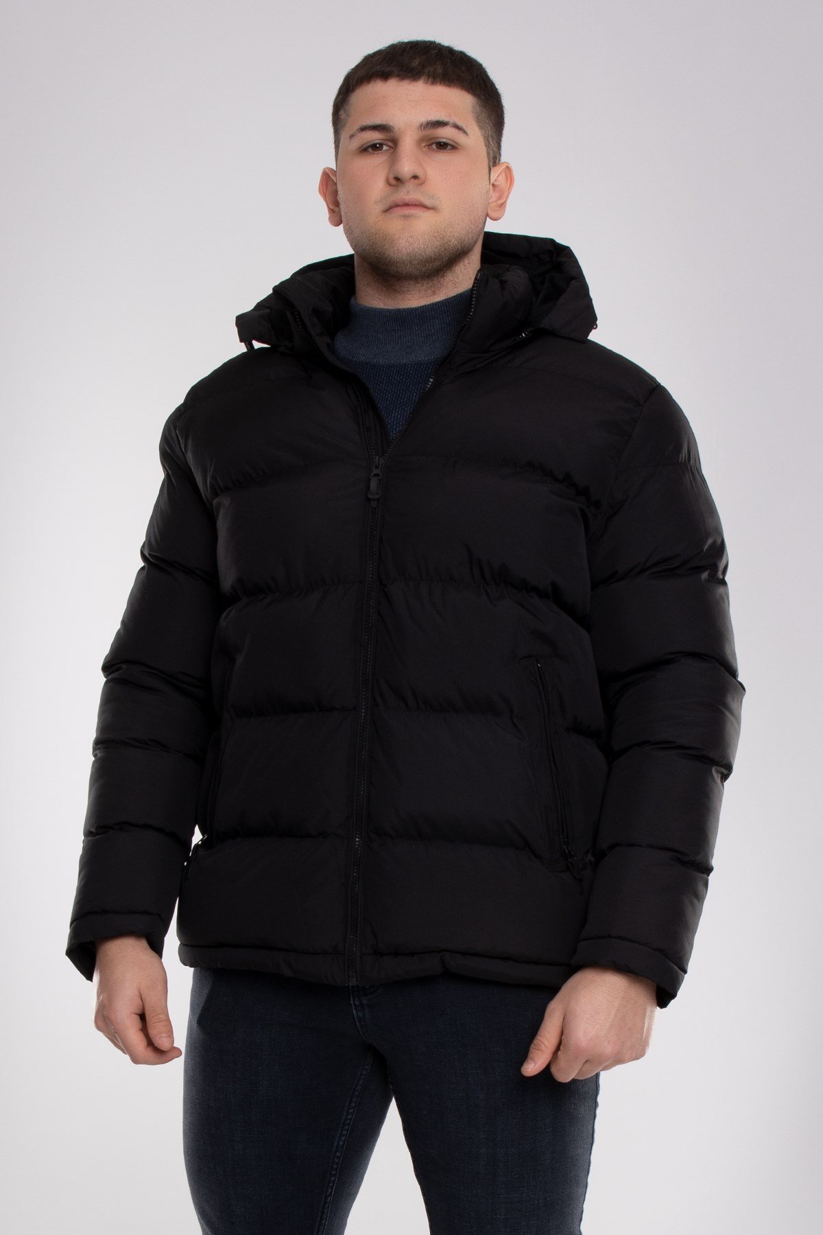 99424-304 Regular Fit  Kapşonlu Erkek Şişme Mont