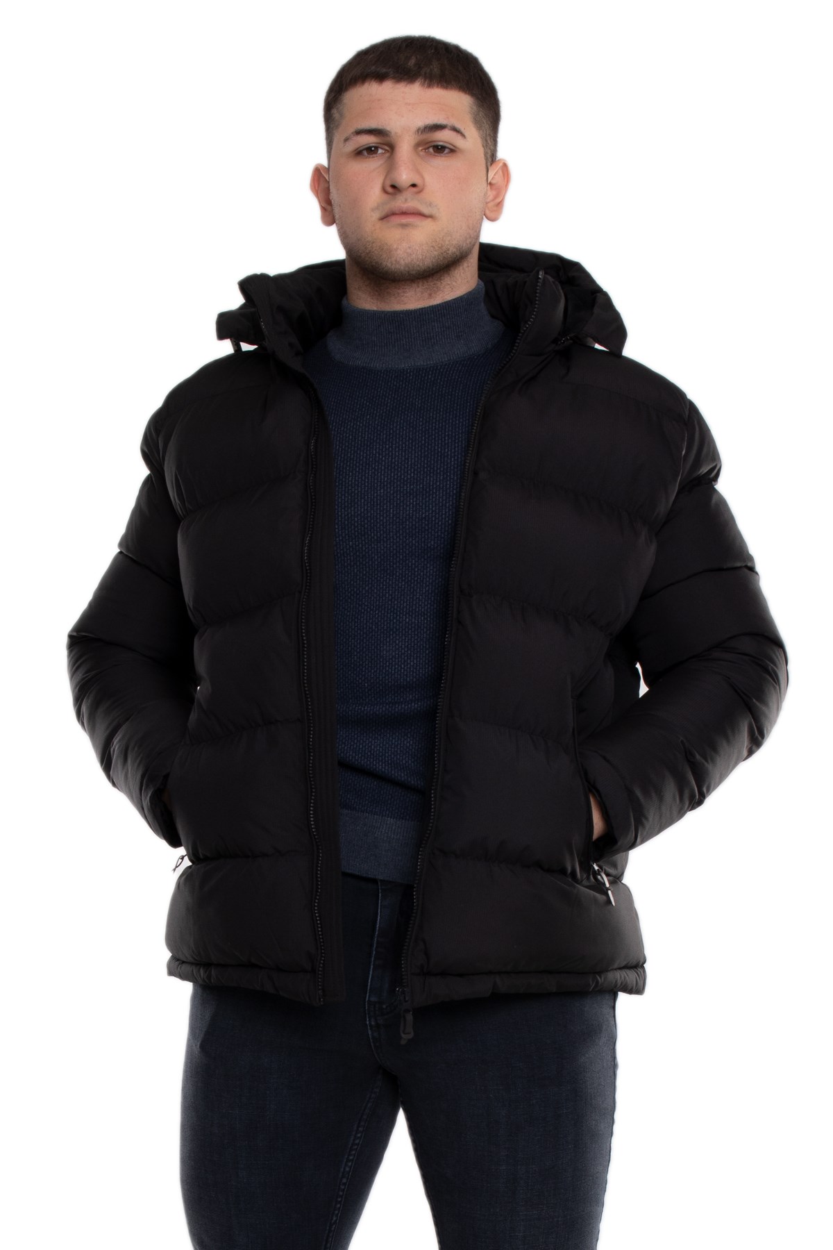 99424-304 Regular Fit  Kapşonlu Erkek Şişme Mont