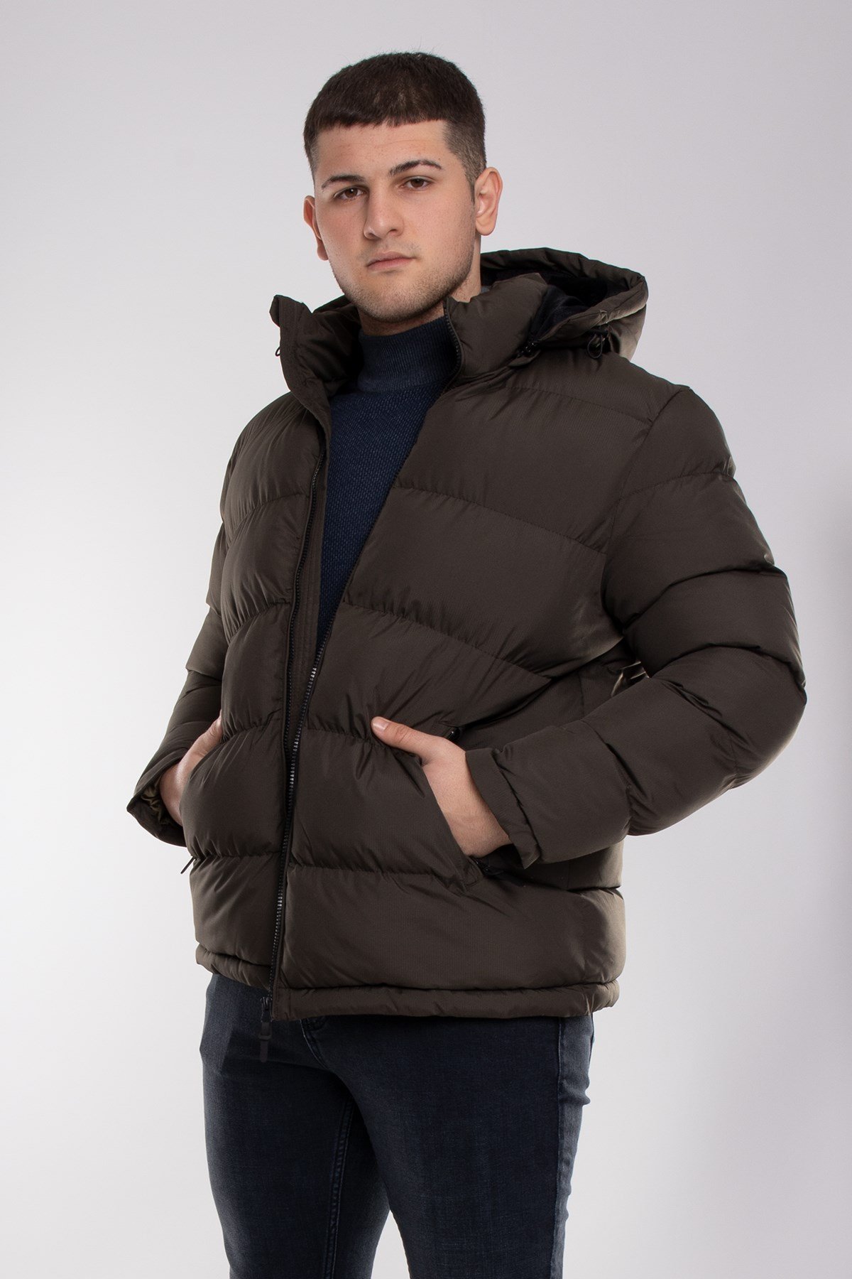 99424-304 Regular Fit  Kapşonlu Erkek Şişme Mont