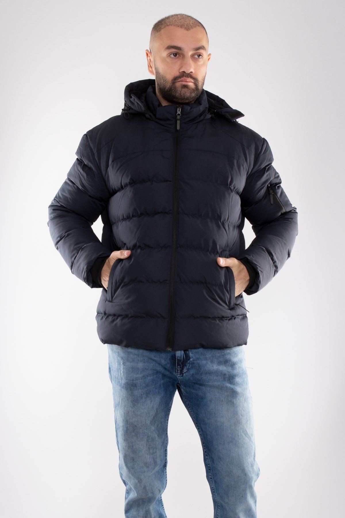 99476-299 RegularFit Kapşonlu Erkek Şişme Mont