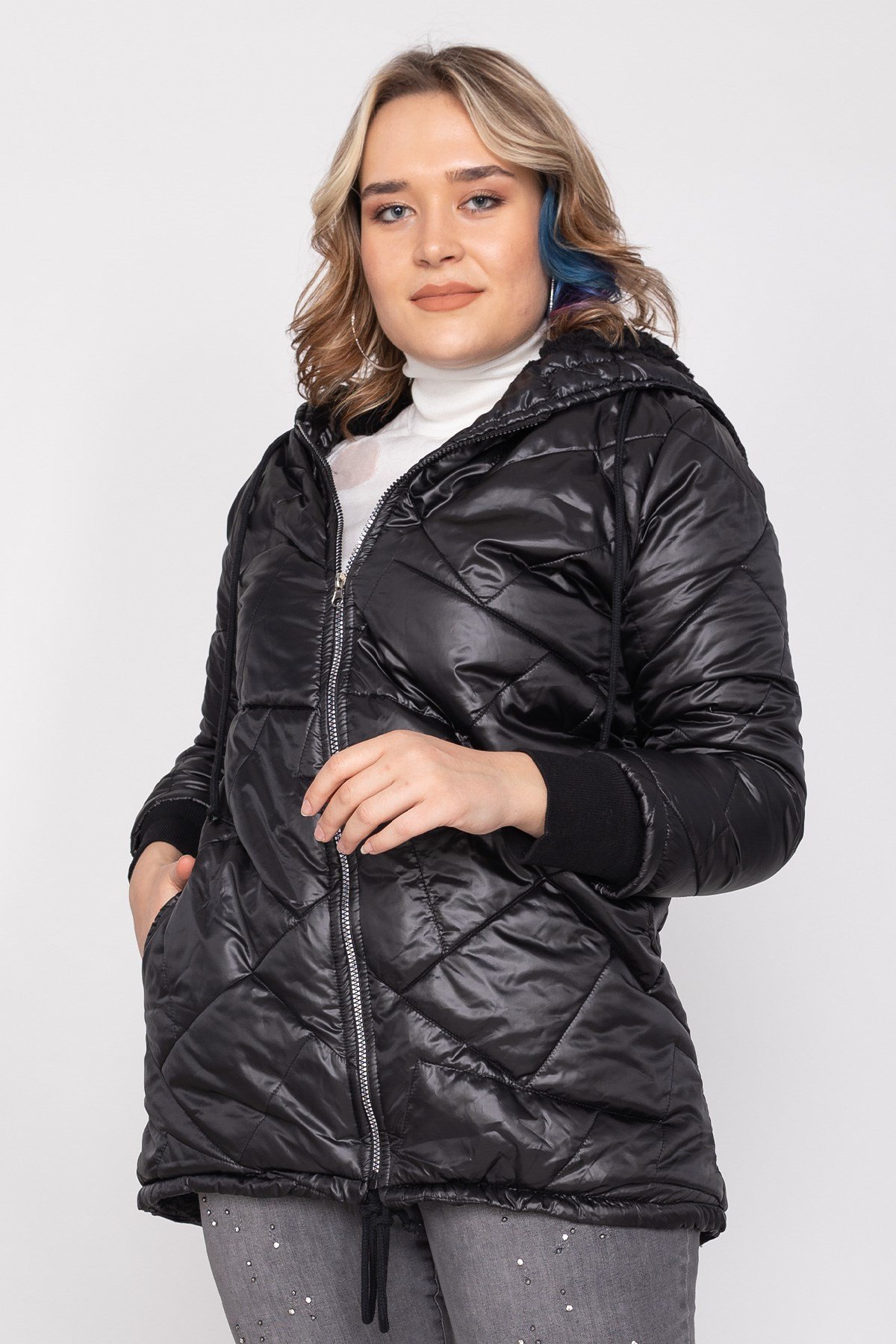 AN10297 İçi Kürk Kapitone Kaban