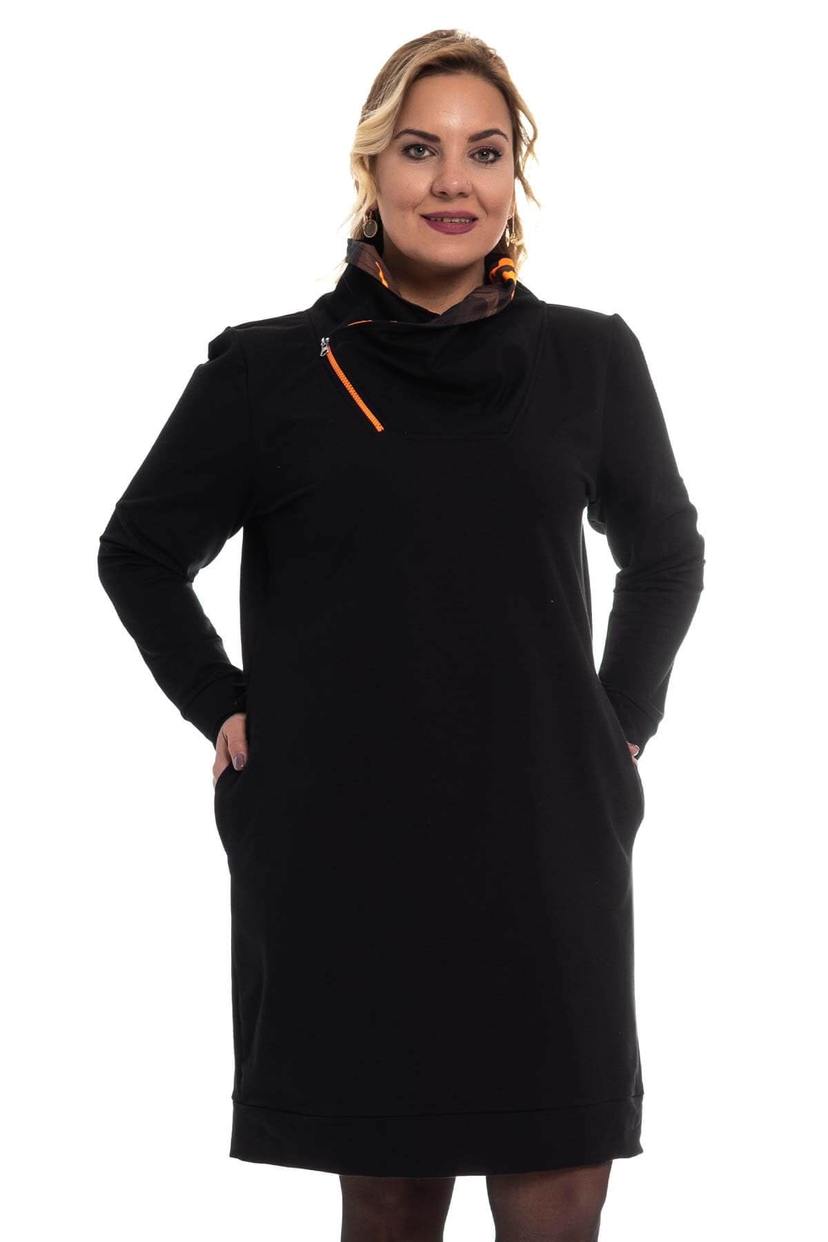 AN2074 Fermuarlı Sweat Elbise