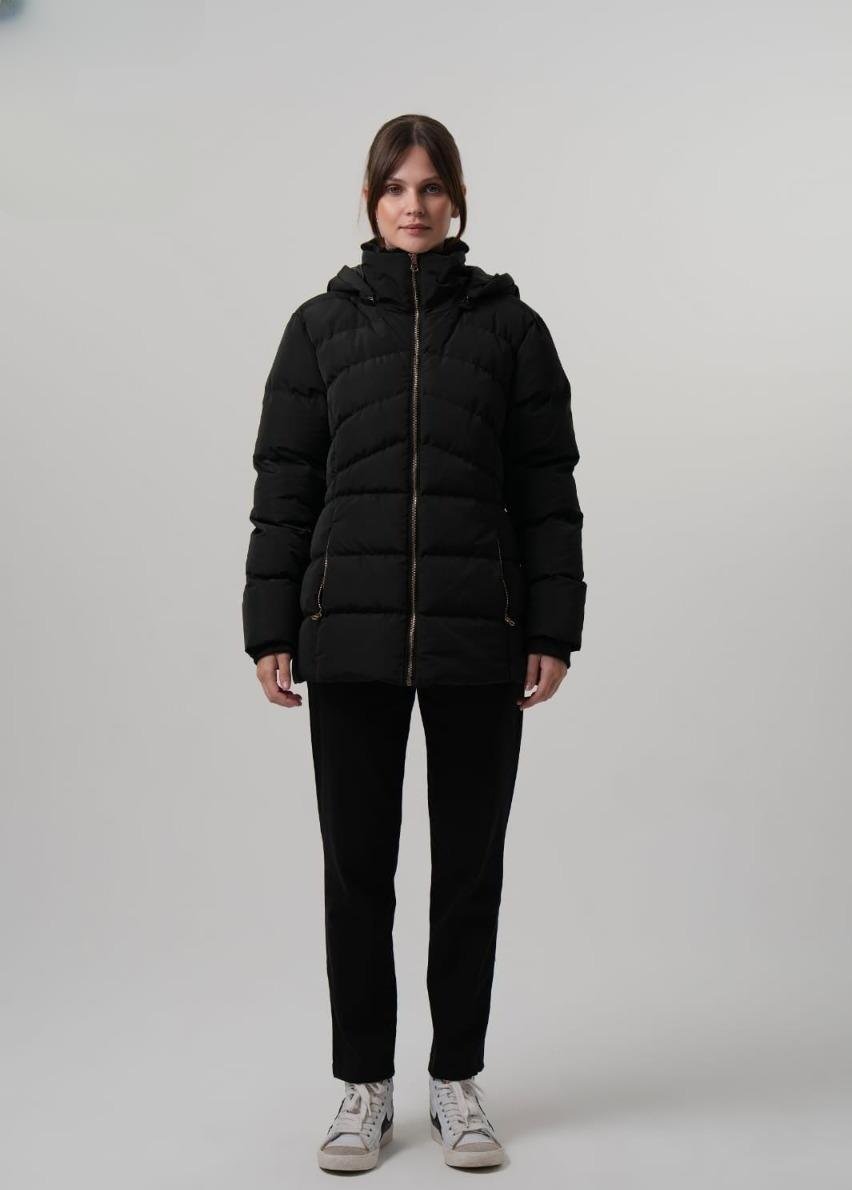 HANDE Kapüşonlu Fermıuarlı Kadın Mont