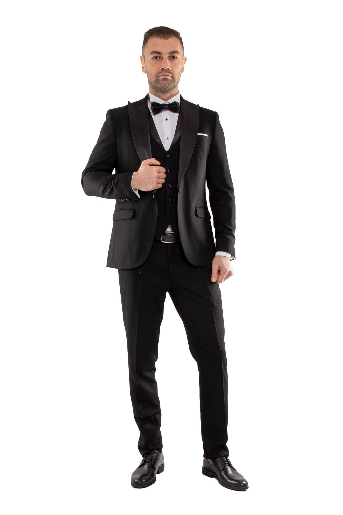 JK30SF18M097 Slimfit Papyonlu 6 Drop Yelekli Damatlık