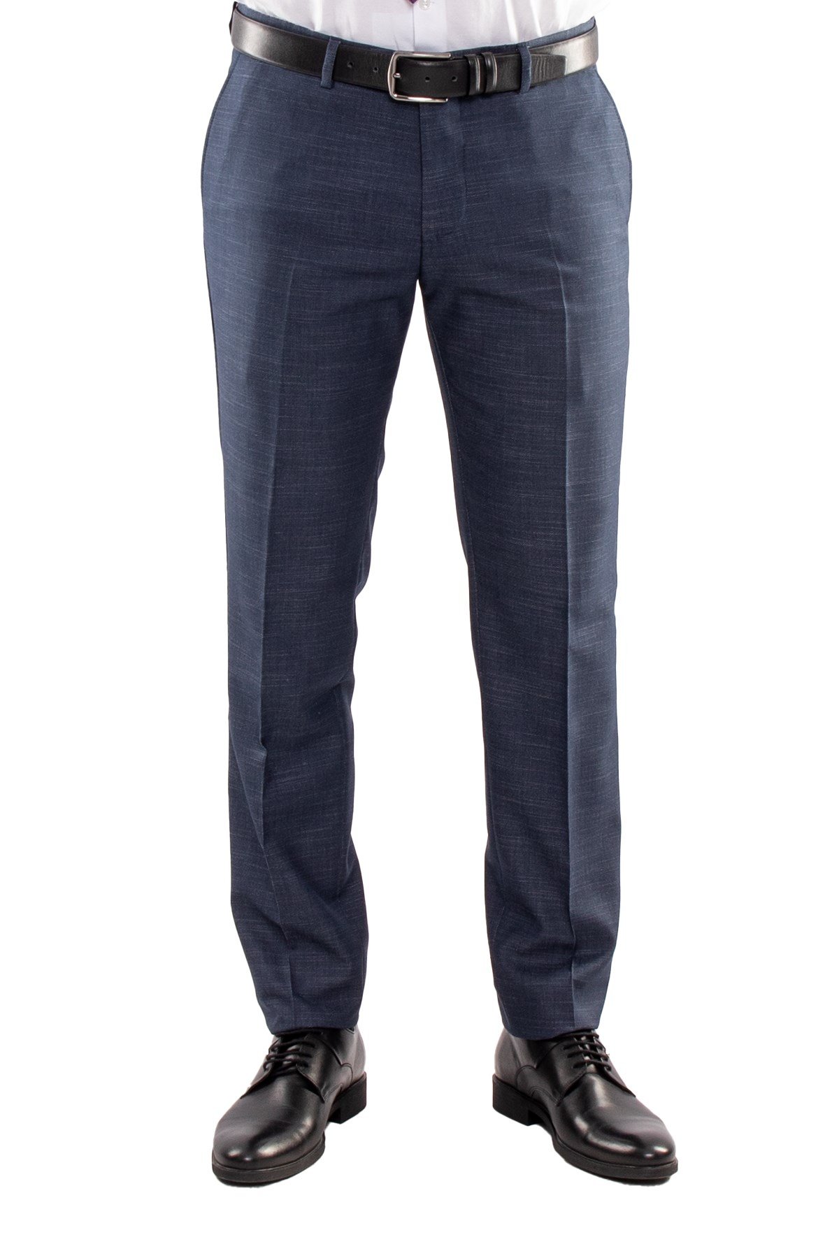 JK35SF02M005 Slimfit 6 Drop Çizgili Keten Yelekli Takım Elbise