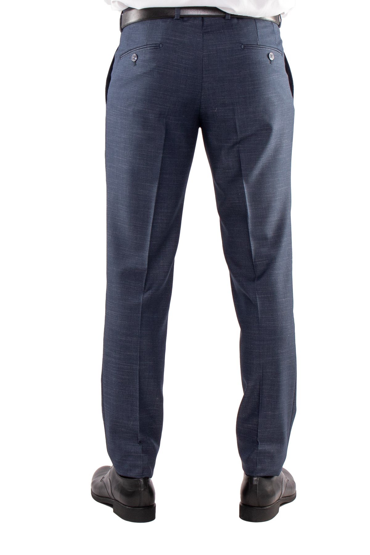 JK35SF02M005 Slimfit 6 Drop Çizgili Keten Yelekli Takım Elbise