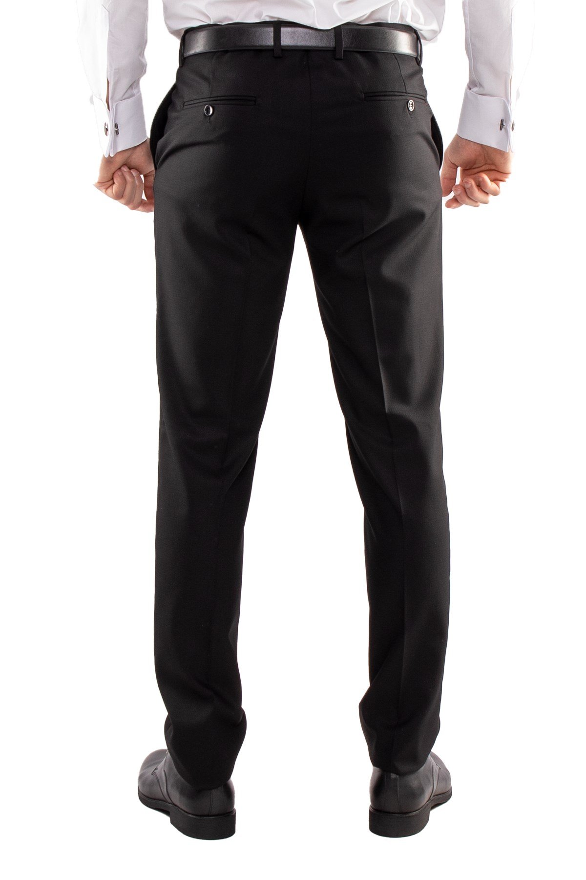 JK36SF18M001 Slimfit 6 Drop Papyonlu Çıkma Yaka Yelekli Damatlık