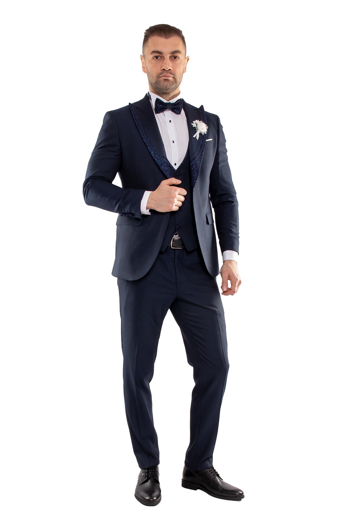 JK36SF18M038 Slimfit 6 Drop Papyonlu Yelekli Damatlık