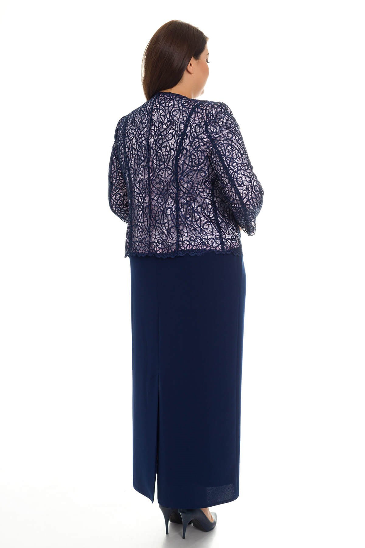 M-637 BB NALKIŞLI UZUN ELBİSE-CEKET TAKIM