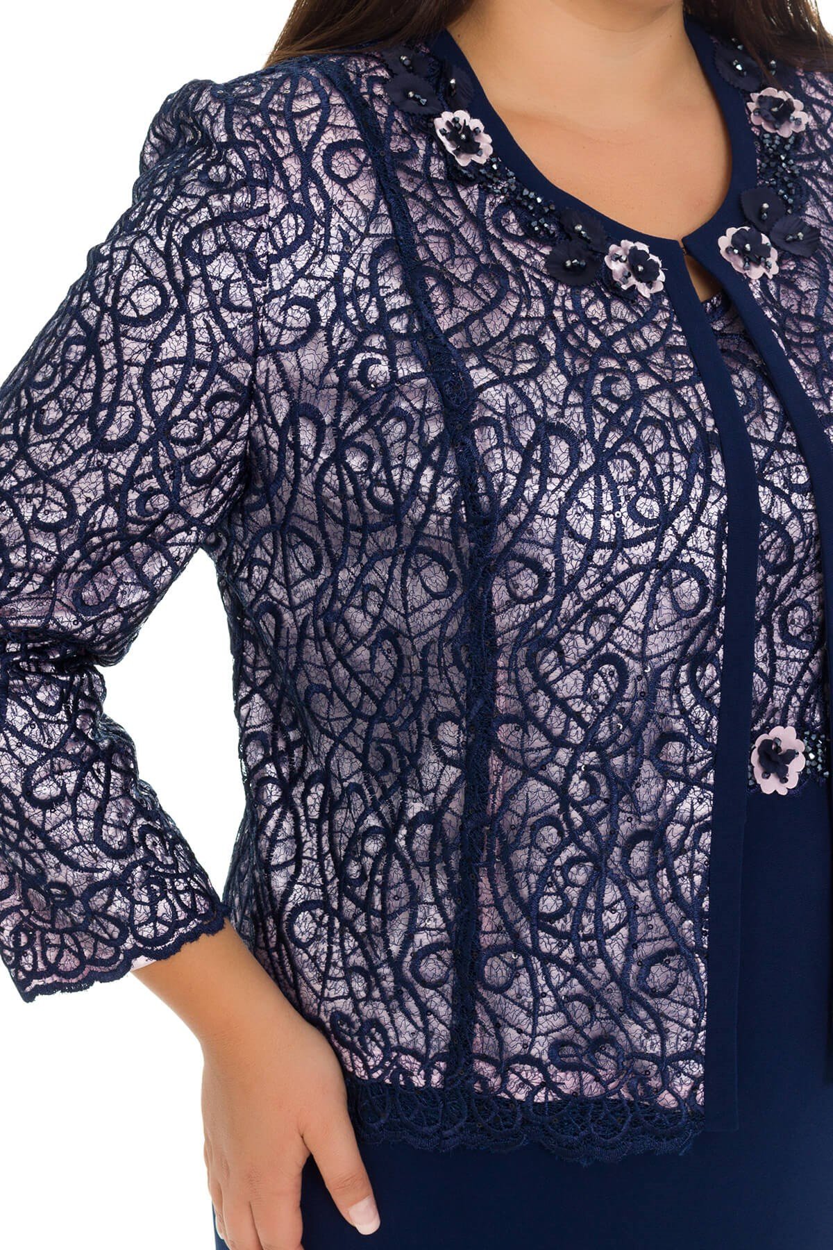 M-637 BB NALKIŞLI UZUN ELBİSE-CEKET TAKIM