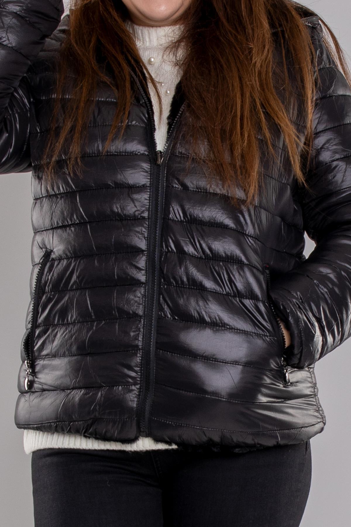 P3 6002 Çift Taraflı İçi Kürklü Kapüşonlu Mont