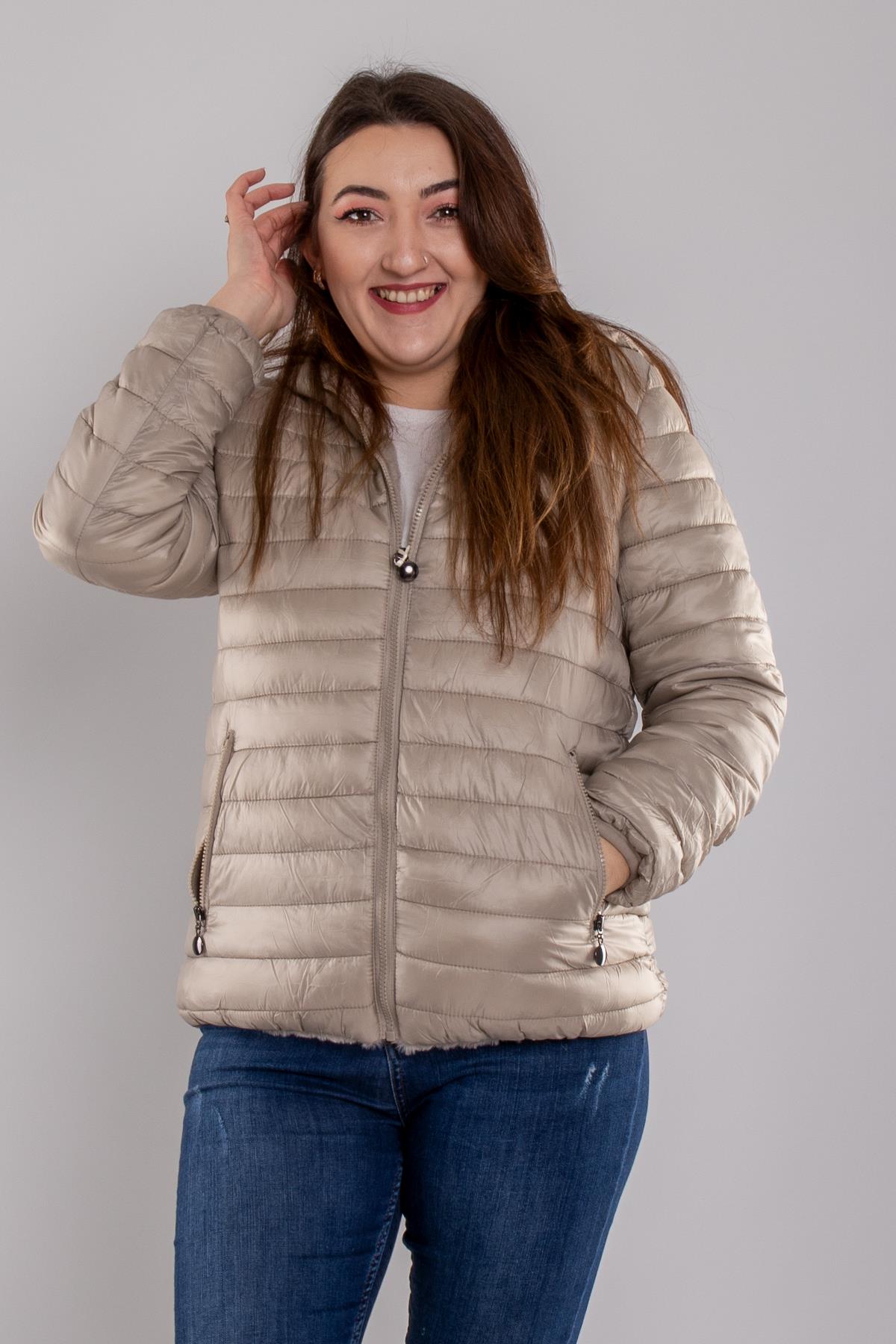 P3 6002 Çift Taraflı İçi Kürklü Kapüşonlu Mont