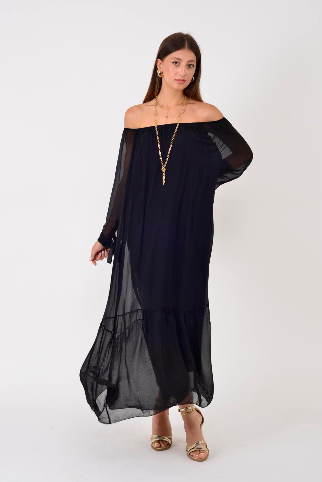 SN653 Düz Desen İpek Elbise