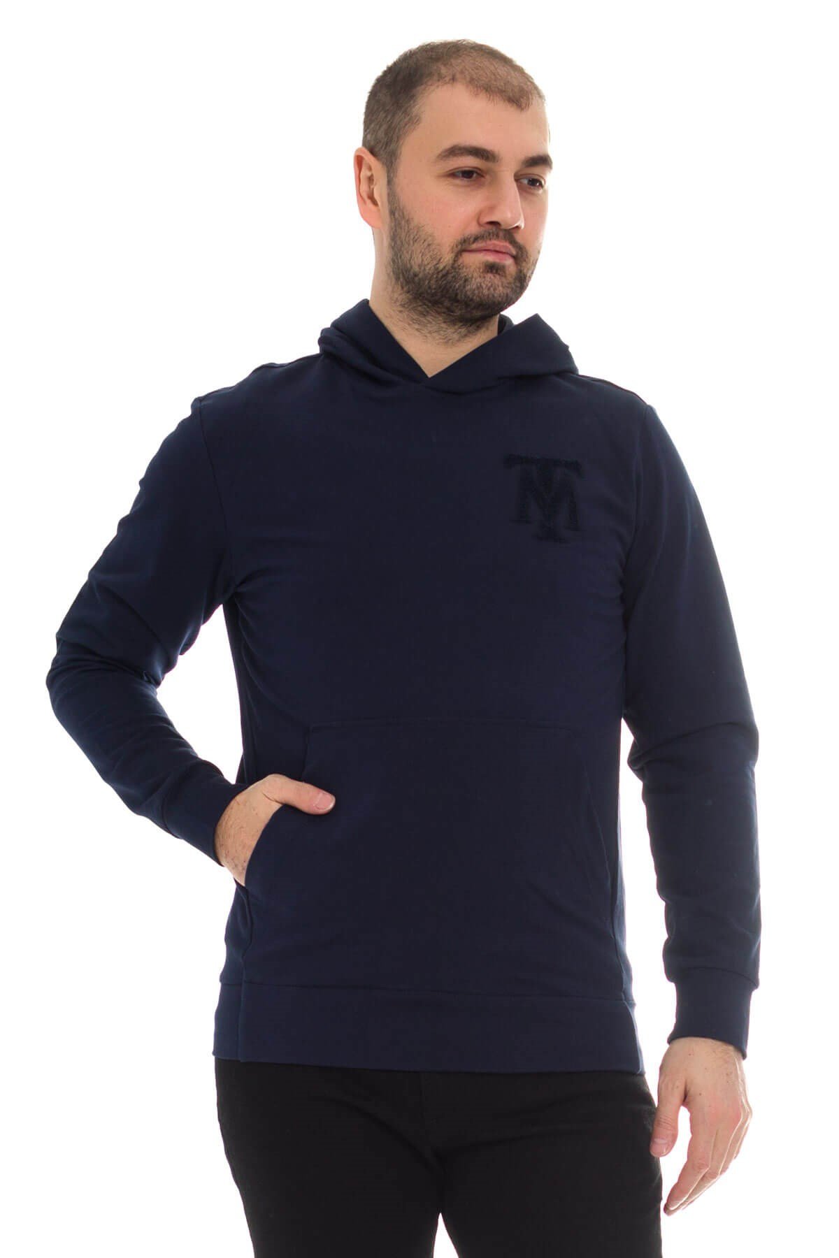 SW-1002 Kapşonlu KanguruCep 2 İplik Pamuk Sweat