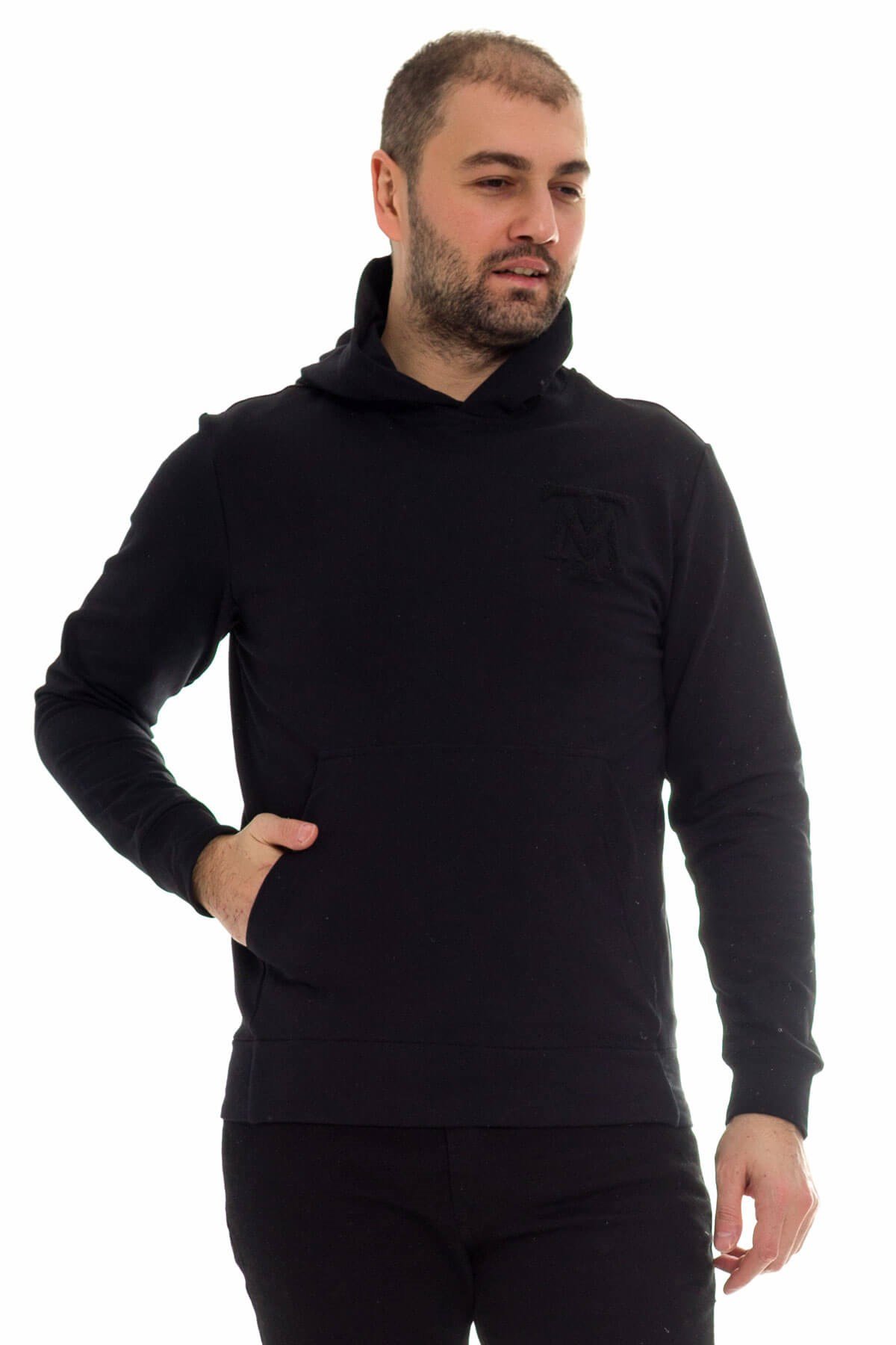 SW-1002 Kapşonlu KanguruCep 2 İplik Pamuk Sweat