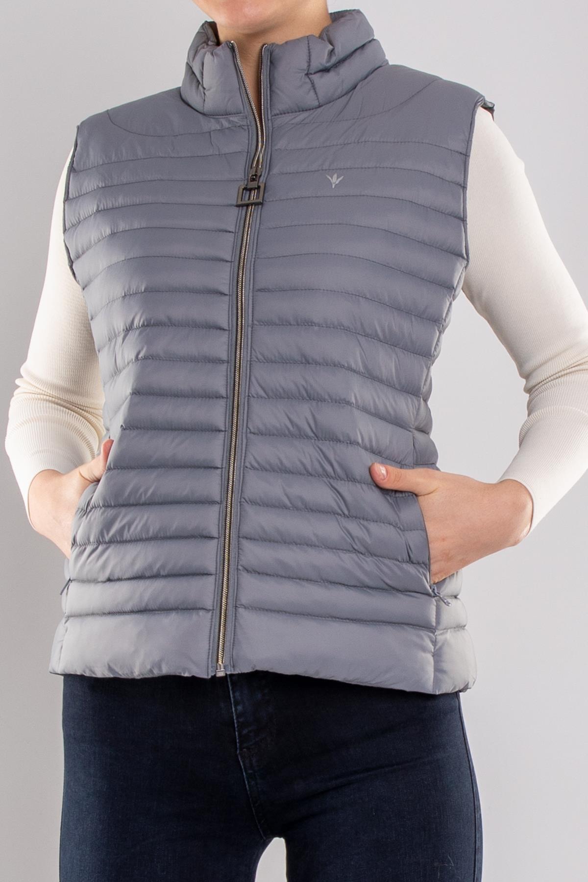 TAMARA23 Kapitone Elyaf Dolgulu Şişme Kadın Yelek