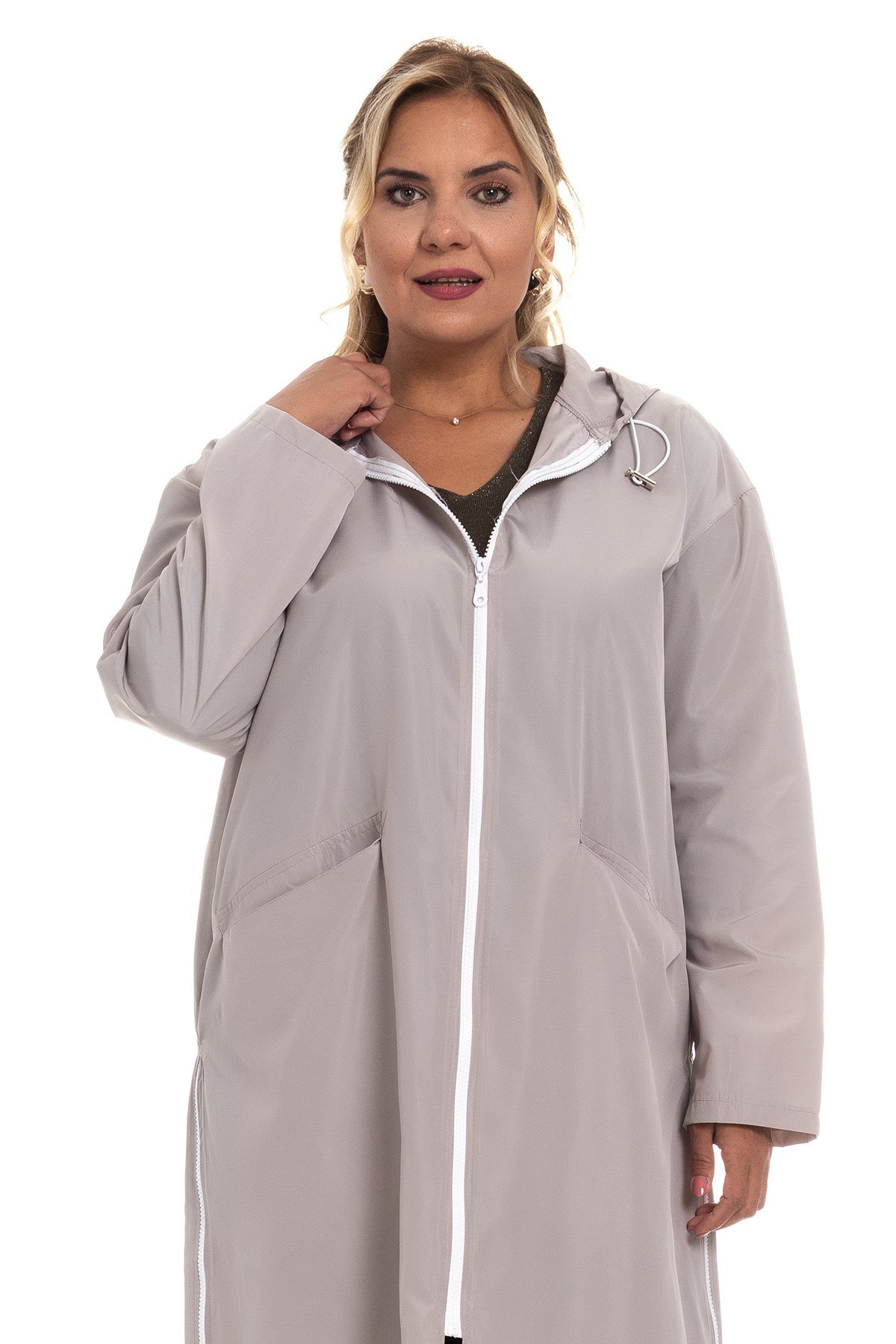 ZR 390 Yanları Fermuarlı Cepli Yağmurluk