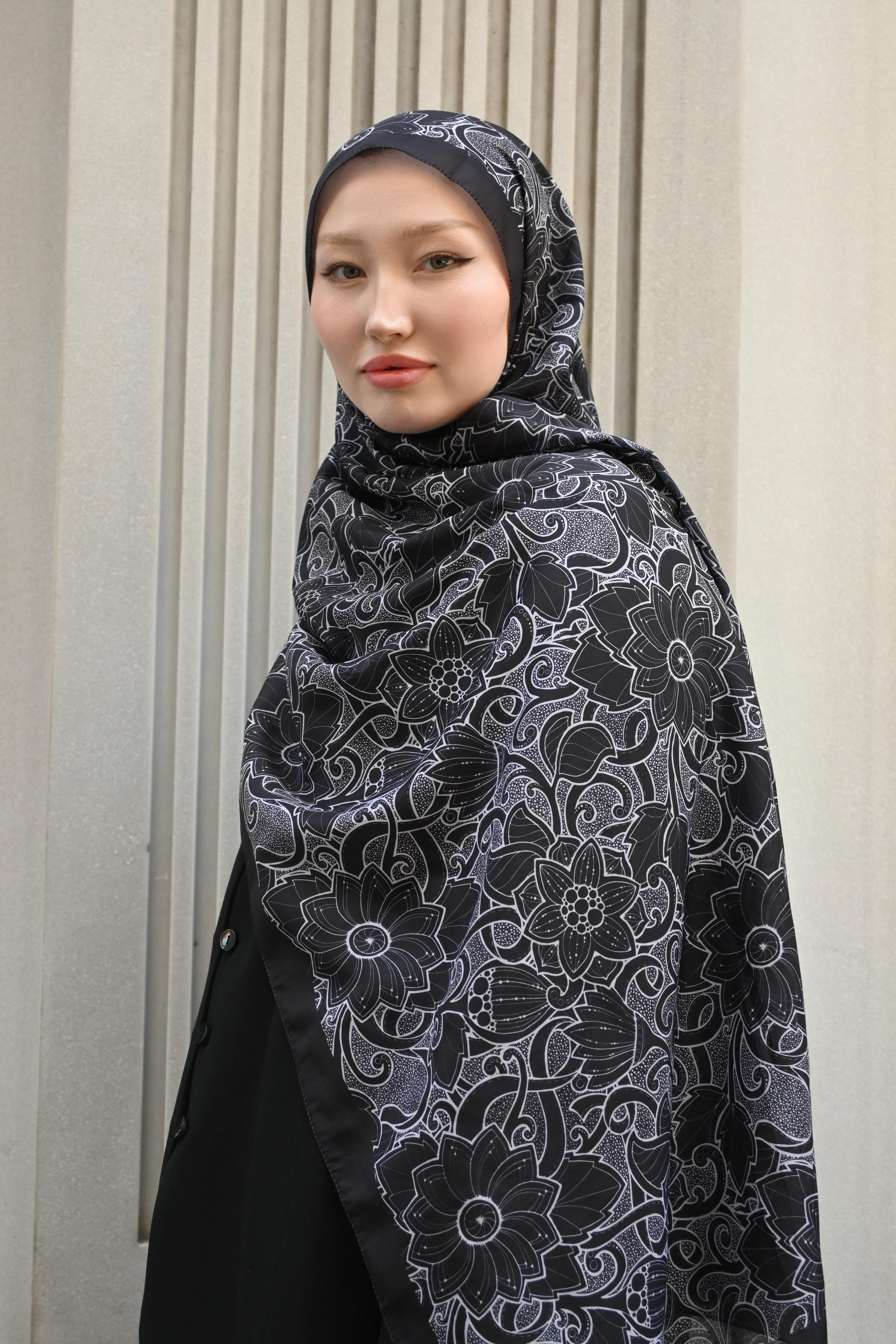 ASTER DESEN ŞAL - SİYAH