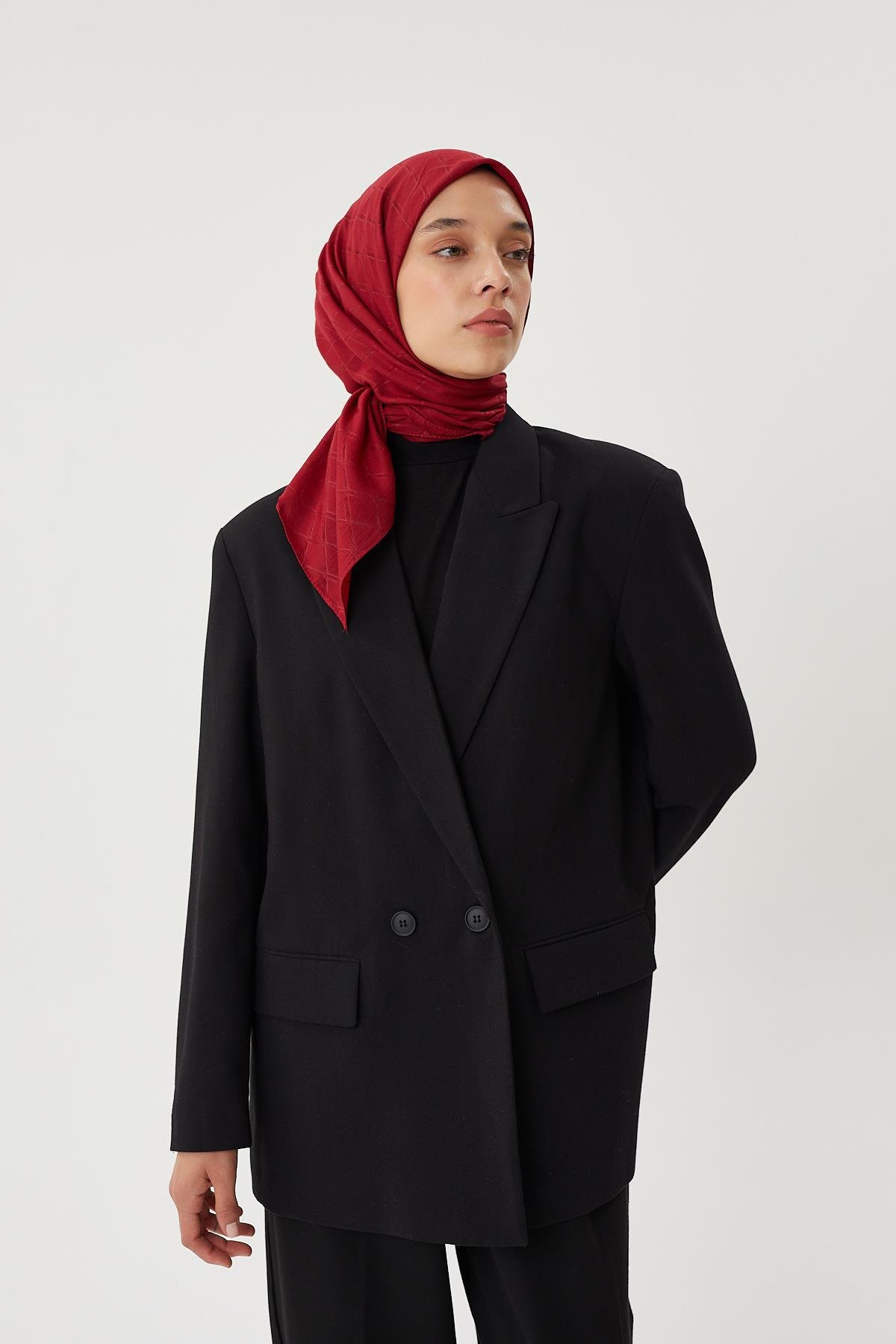 Bordo - Bambu Jakar Eşarp