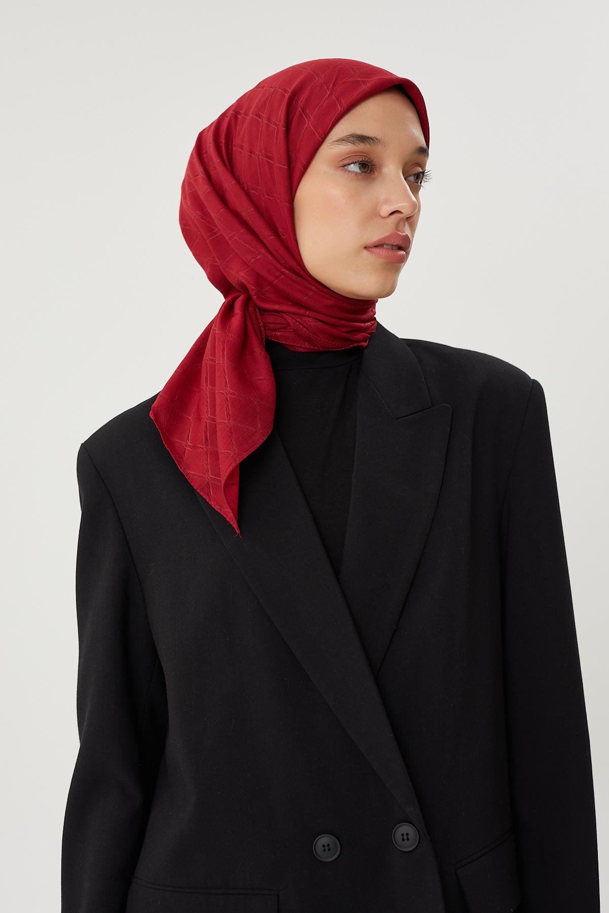 Bordo - Bambu Jakar Eşarp