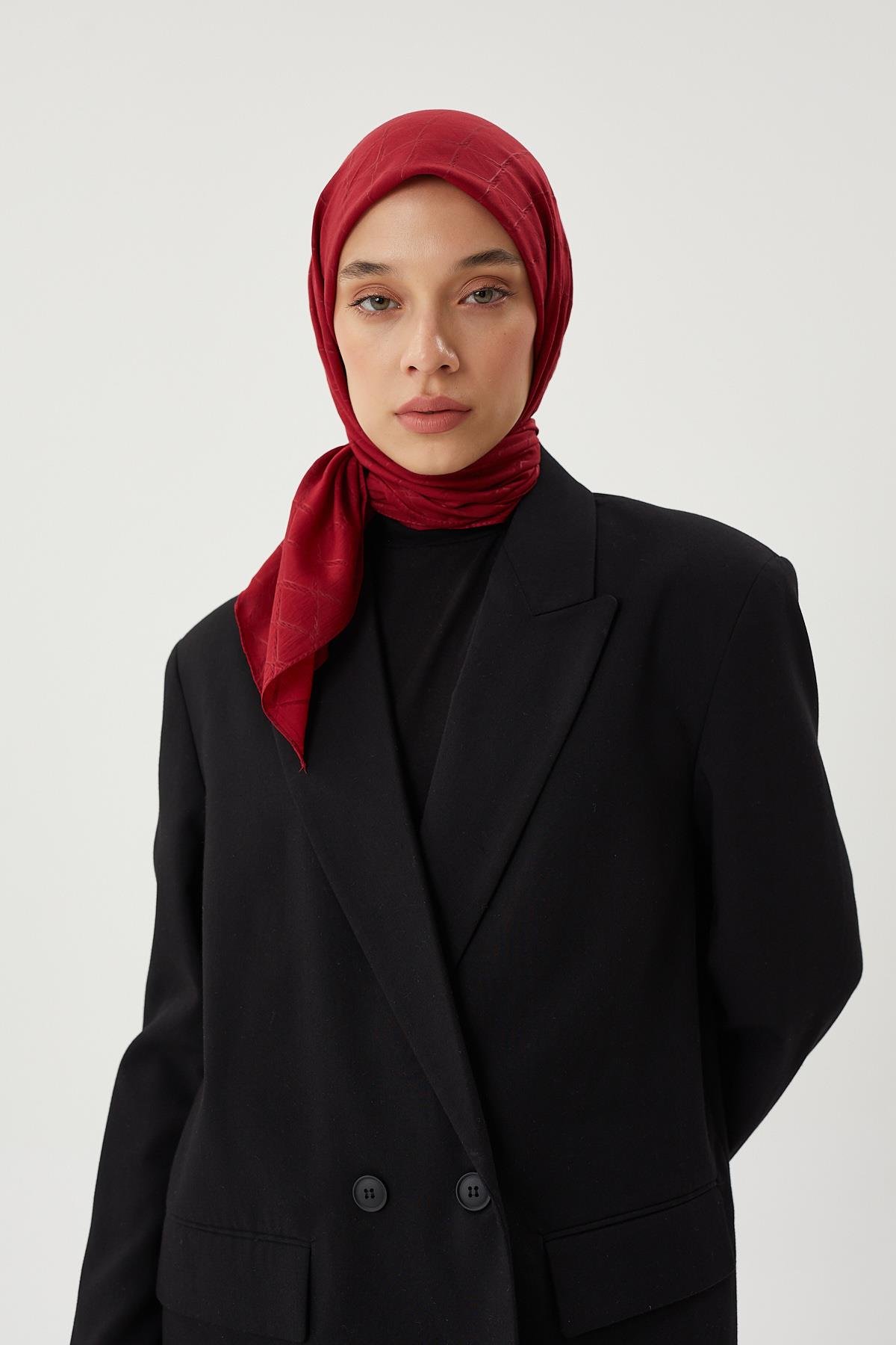 Bordo - Bambu Jakar Eşarp