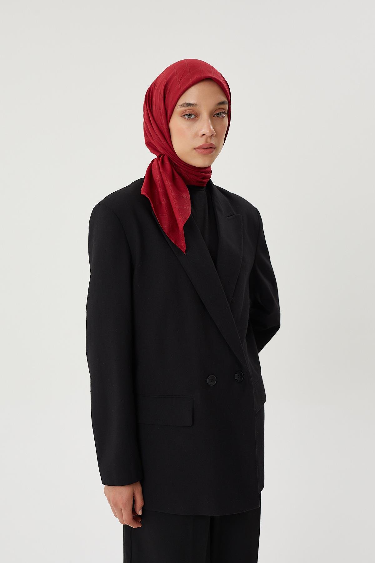 Bordo - Bambu Jakar Eşarp