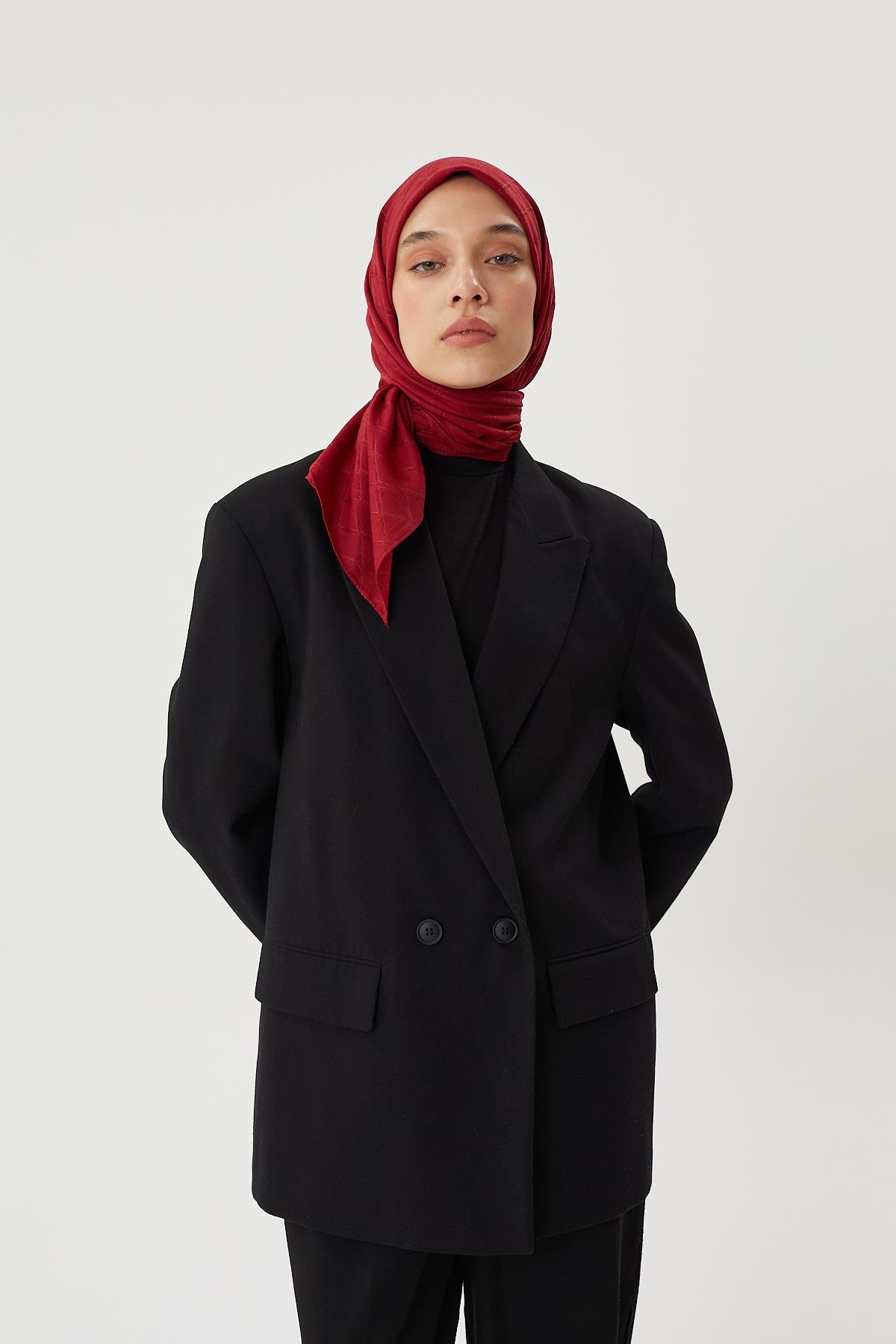 Bordo - Bambu Jakar Eşarp