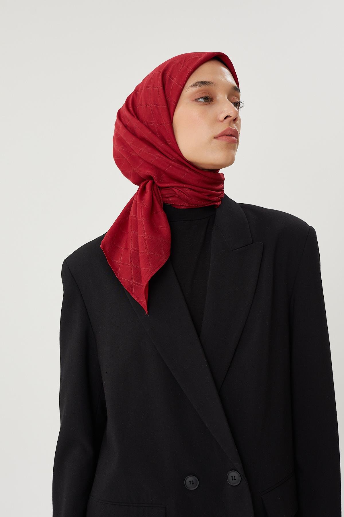Bordo - Bambu Jakar Eşarp