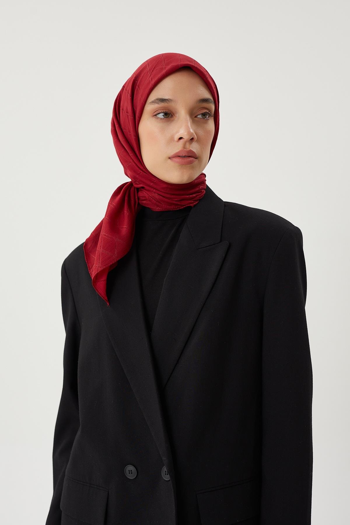 Bordo - Bambu Jakar Eşarp