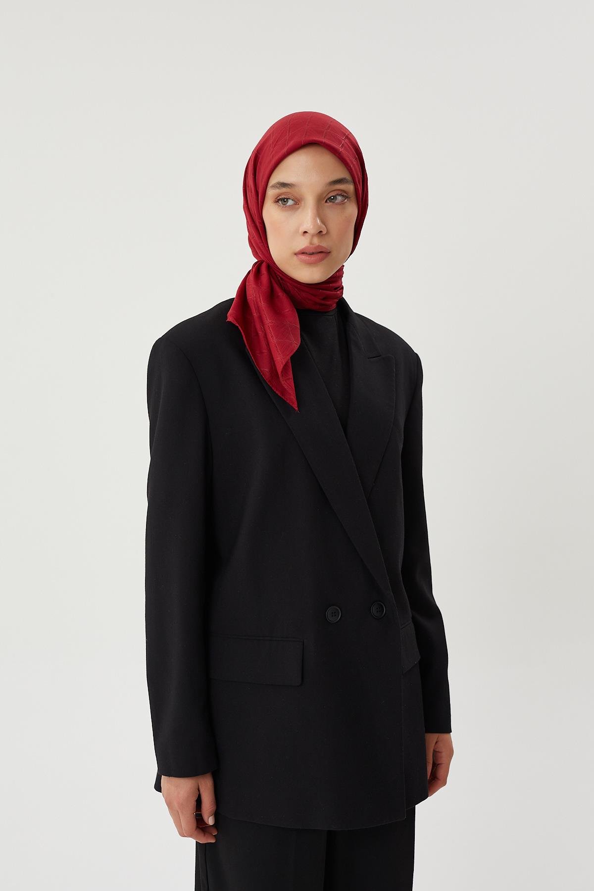 Bordo - Bambu Jakar Eşarp
