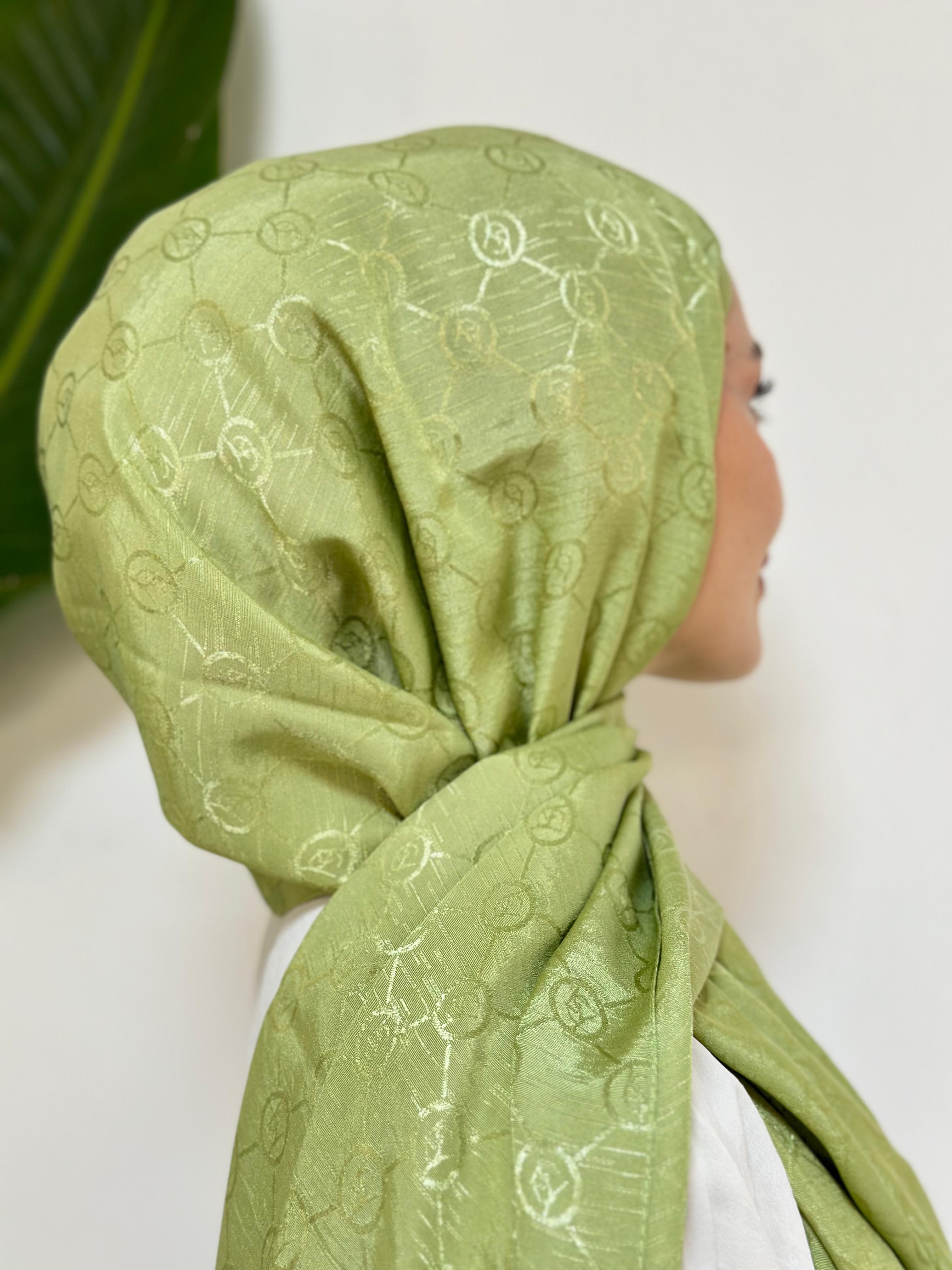 Çağla Yeşili - Monogram Desen 