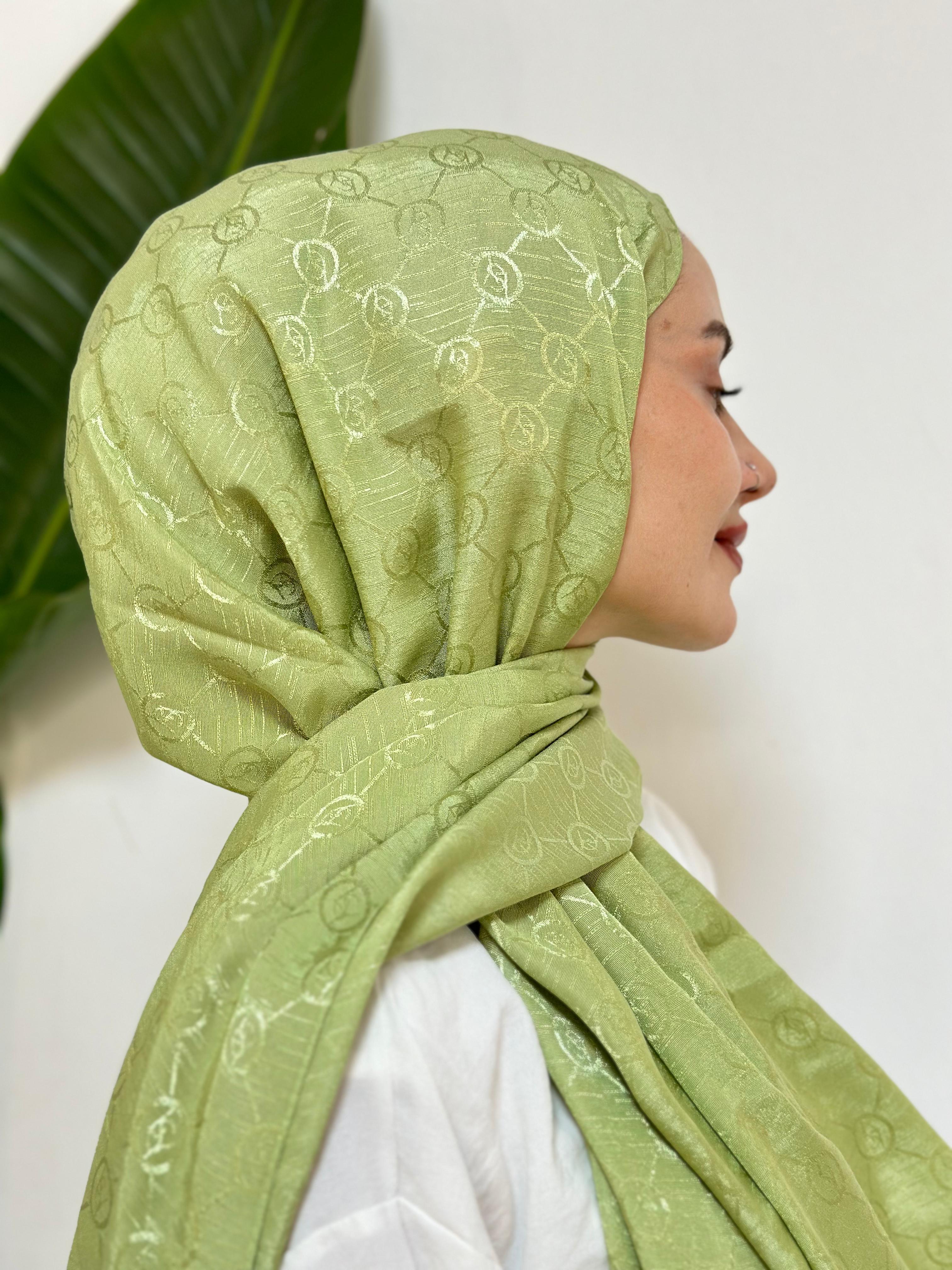 Çağla Yeşili - Monogram Desen 