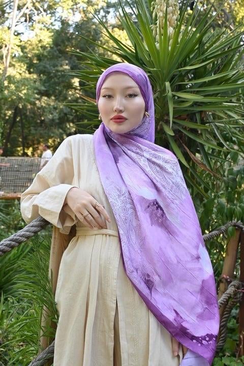 Comfy Asel Desen Şal - Lila