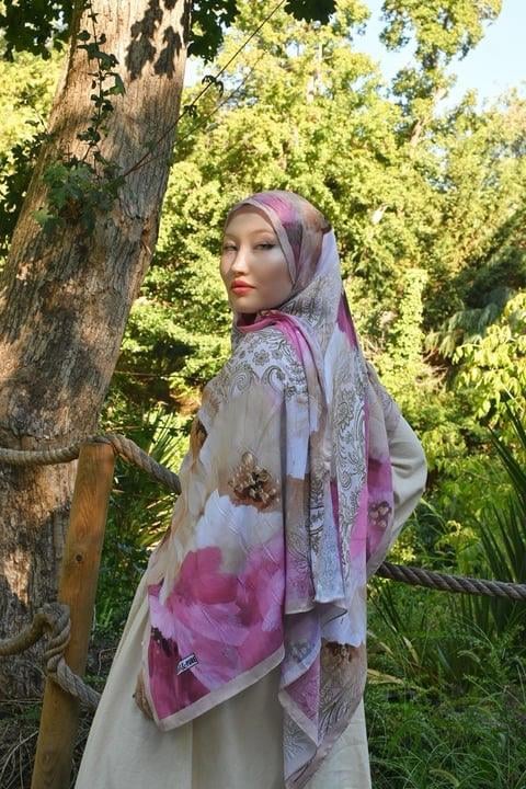 Comfy Asel Desen Şal - Mocha