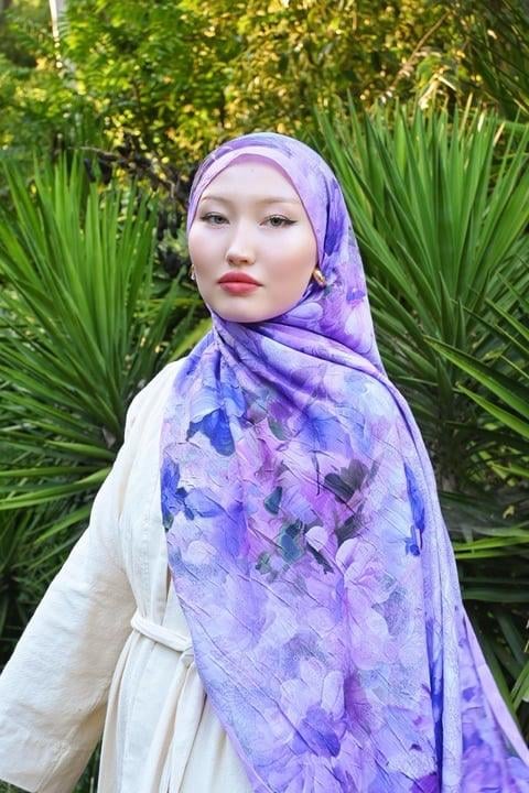 Comfy Firdevs Desen Şal - Lila